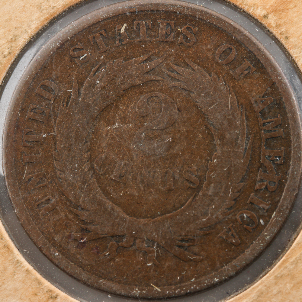 1865 U.S. Two Cent Coin