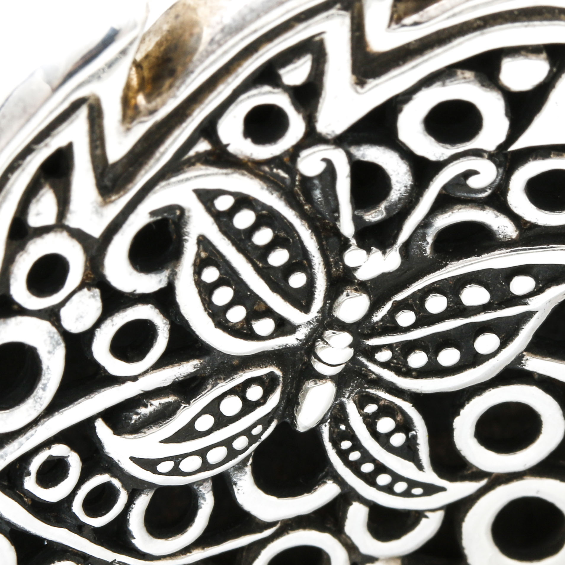 John Hardy "Dot" Collection Sterling Silver Hinged Leaf Cuff Bracelet