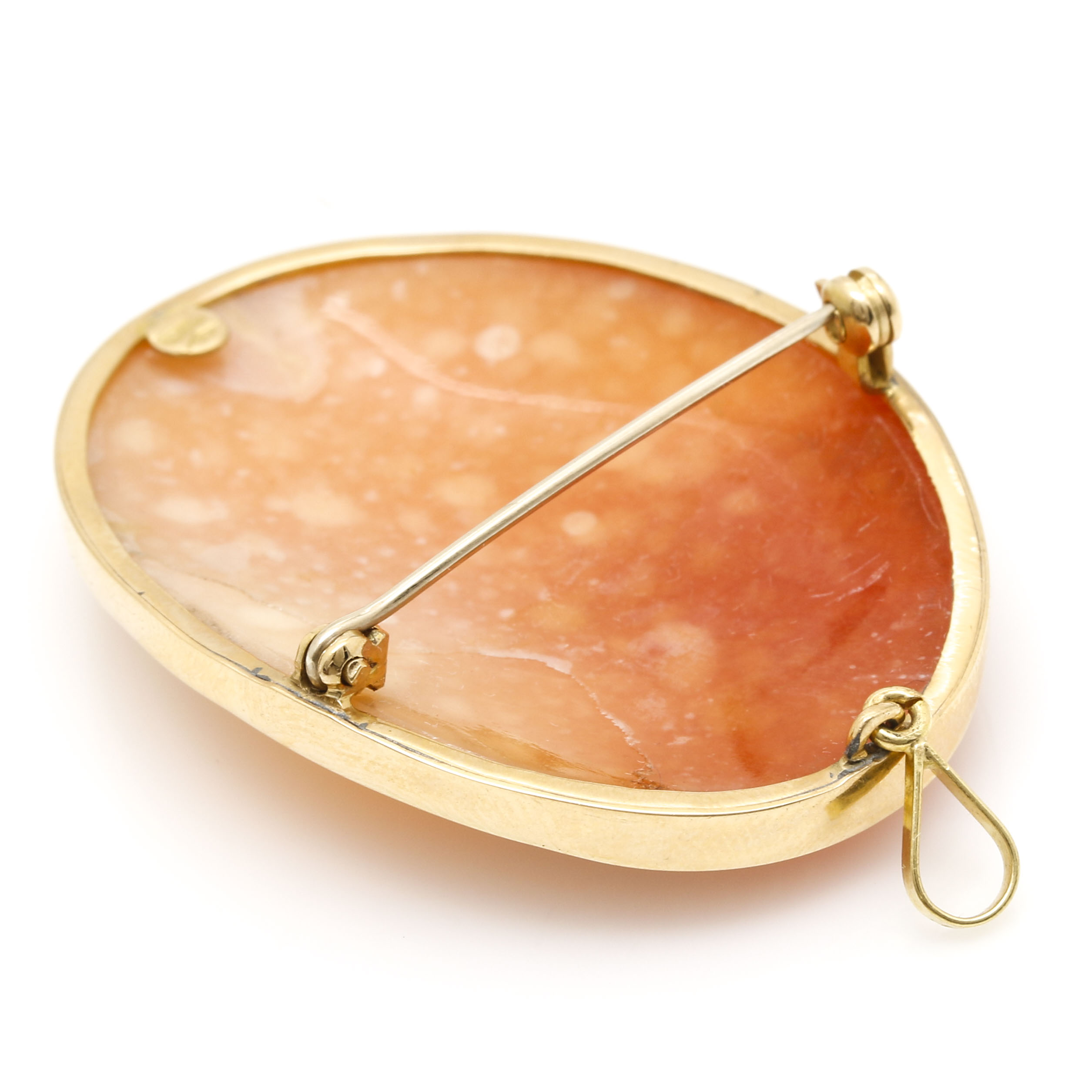 Donadio 18K Yellow Gold Cameo Brooch Pendant