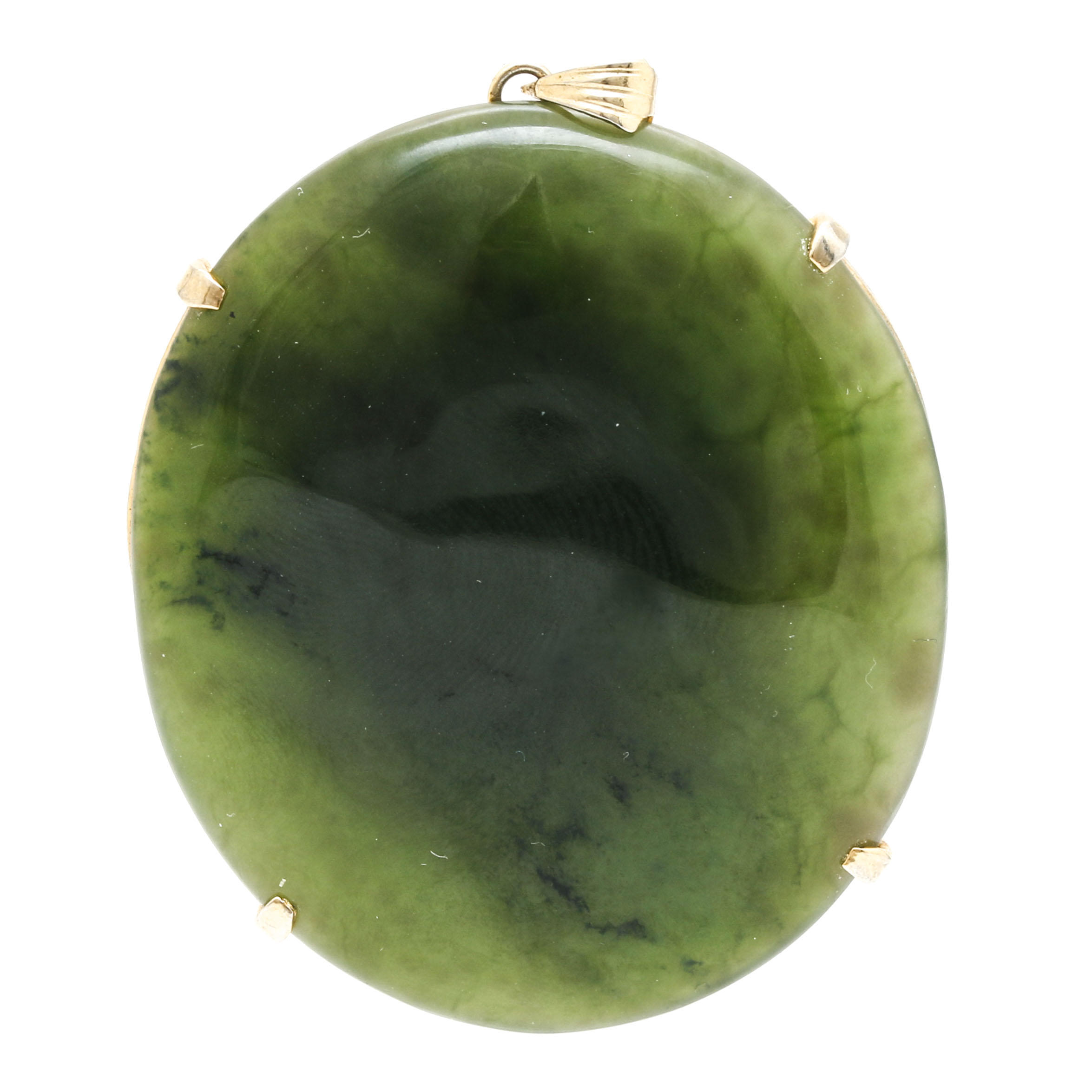 Gold Filled Nephrite Pendant
