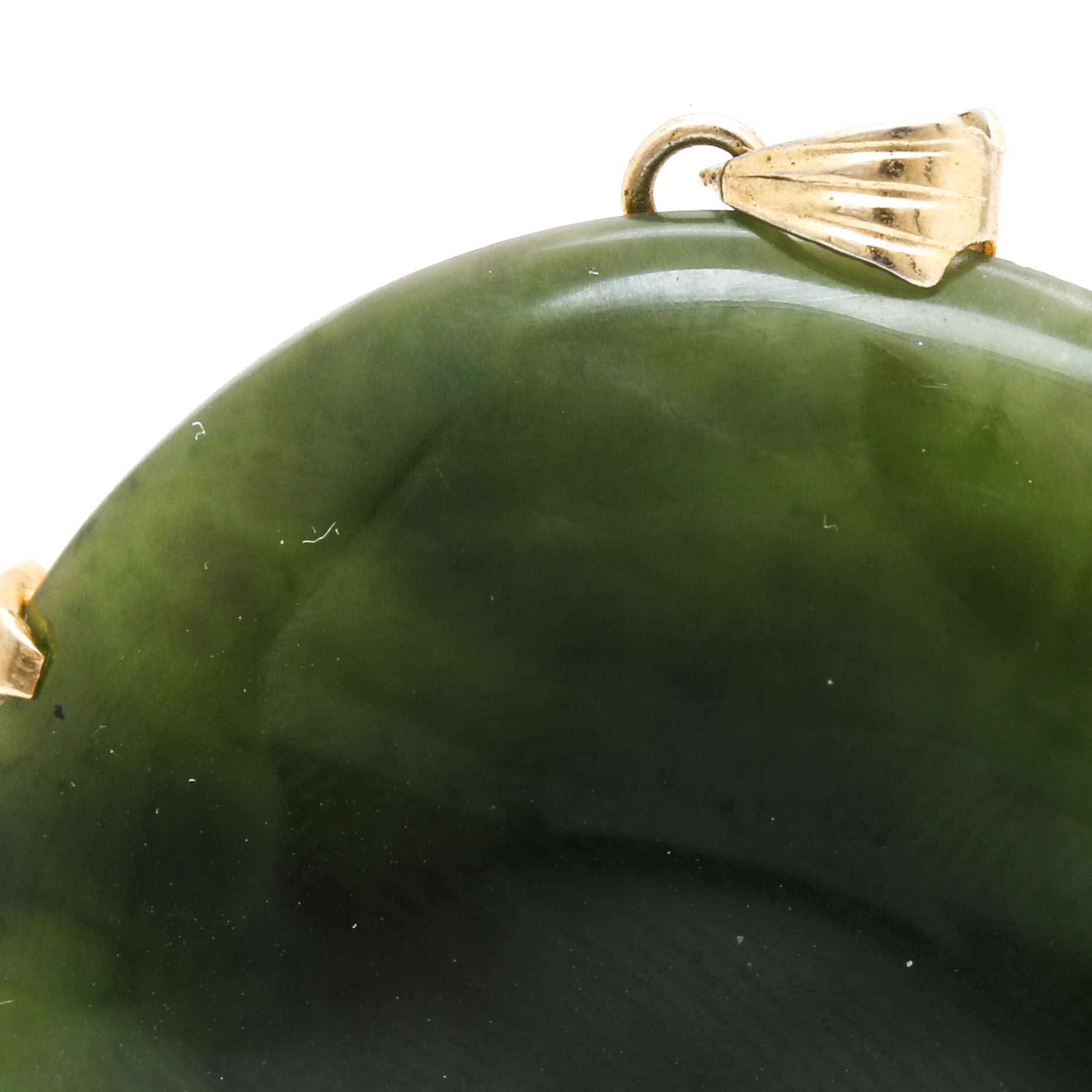 Gold Filled Nephrite Pendant