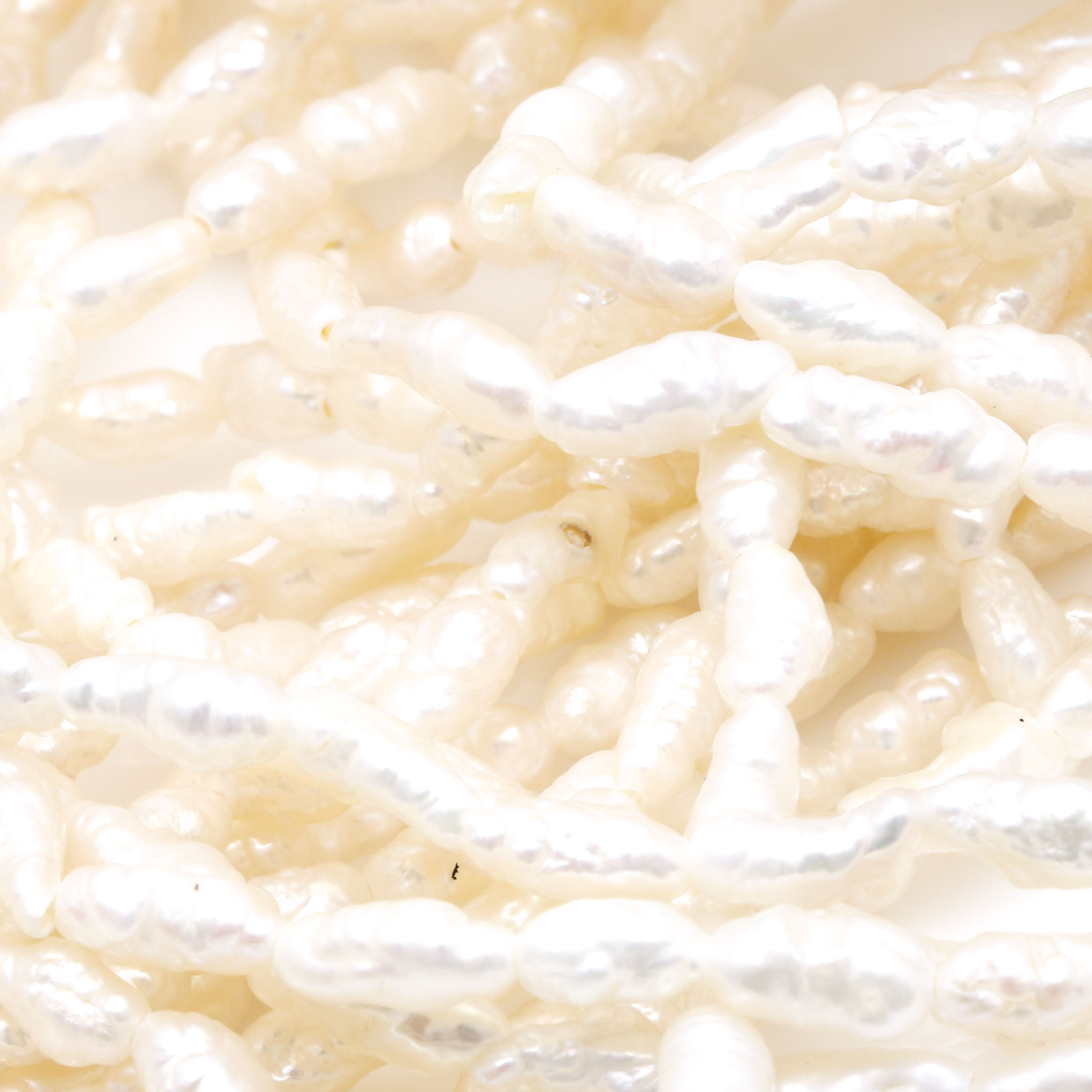 14K Yellow Gold Multi-Strand Cultured Pearl Necklace