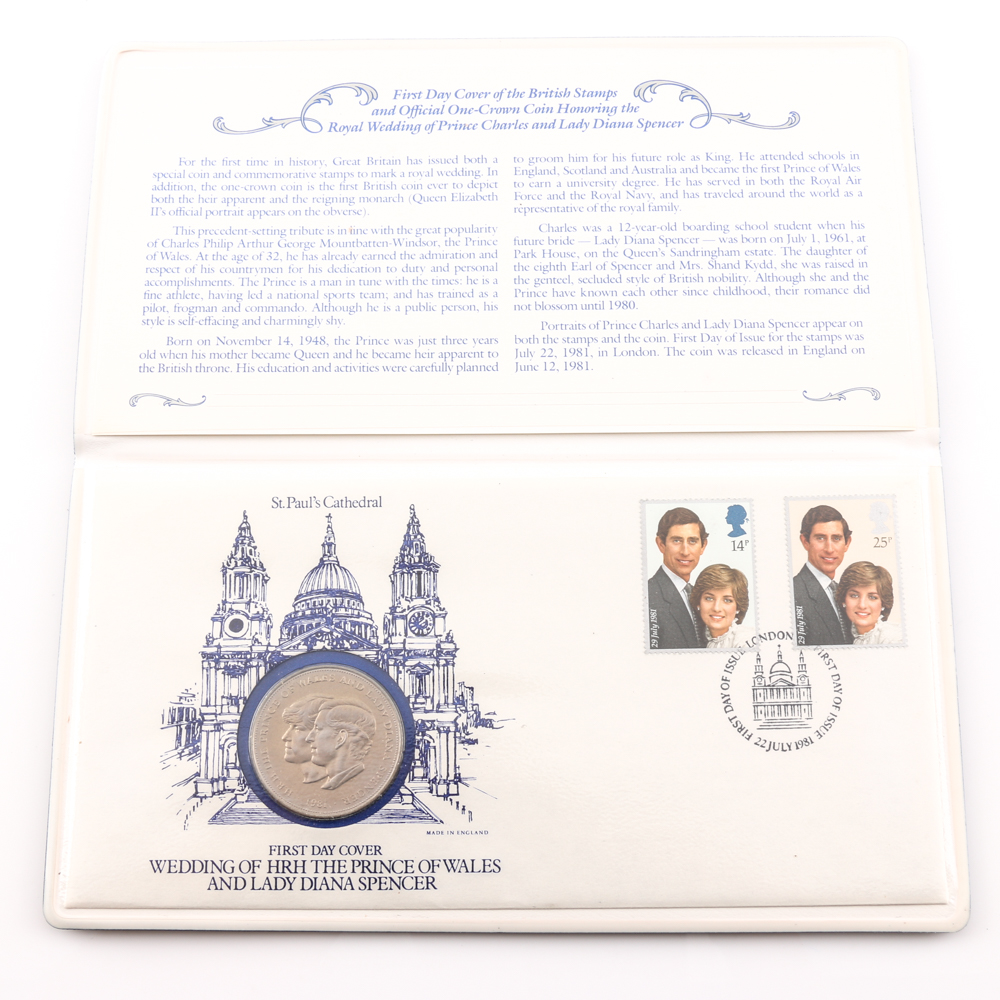 Group of 1981 Lady Diana and Prince Charles Royal Wedding Commemorative Coin/Medals