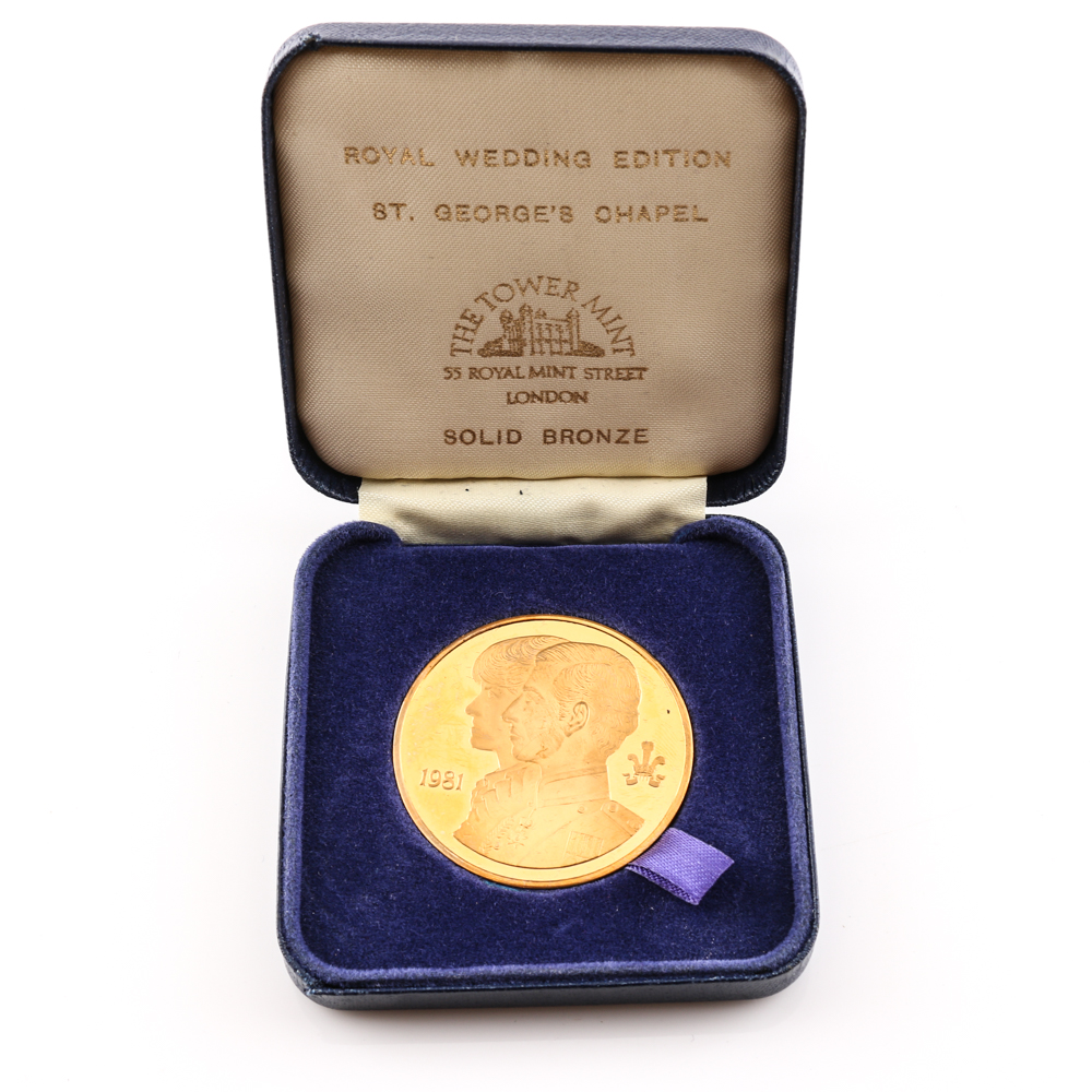 Group of 1981 Lady Diana and Prince Charles Royal Wedding Commemorative Coin/Medals