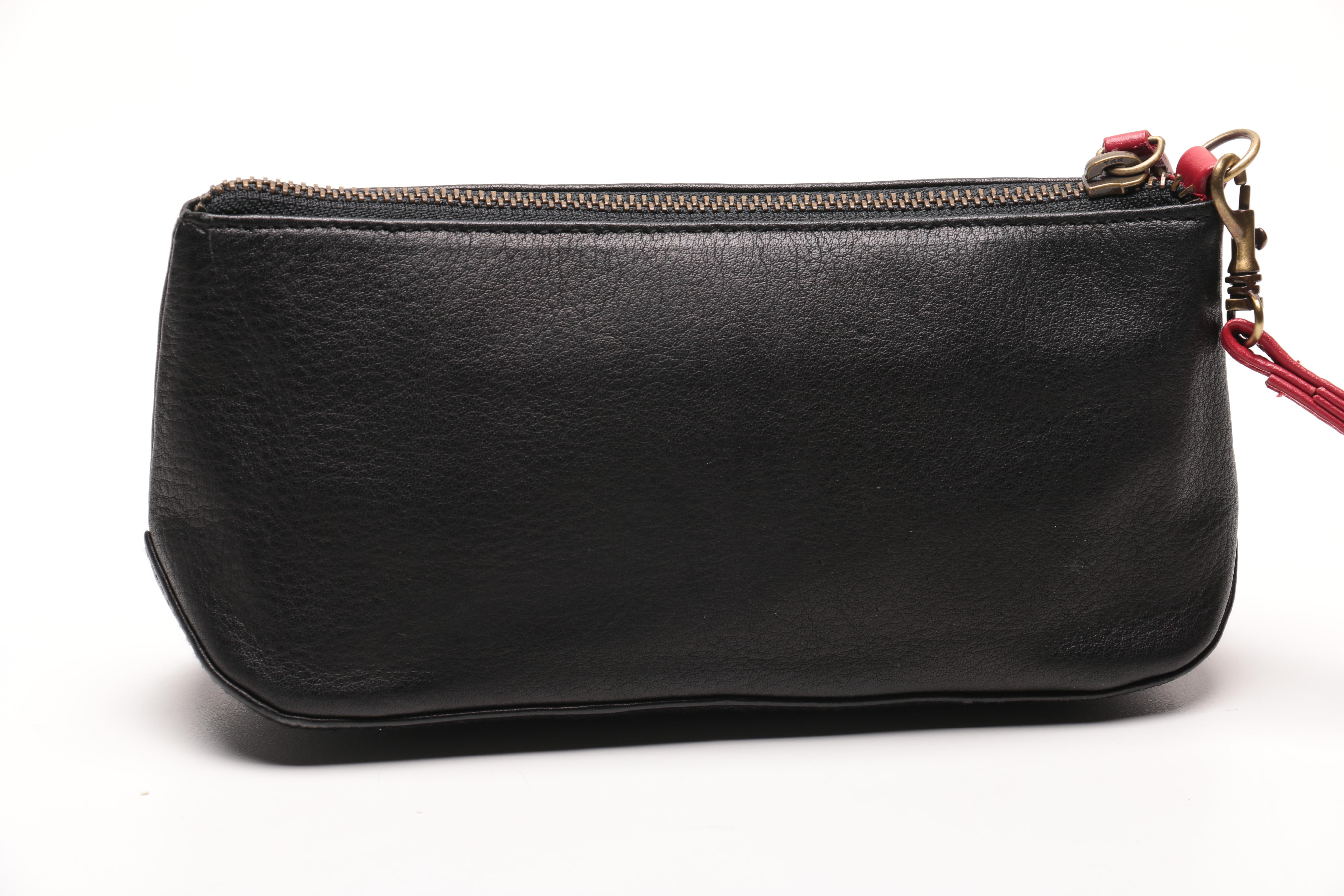 Isabella Fiore Wristlet With Leather Rose Embroidery