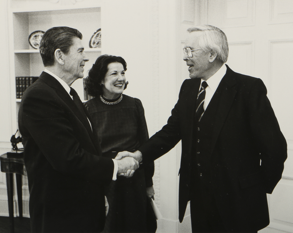 Signed Print of Ronald Reagan and Rev. Robert Schuller