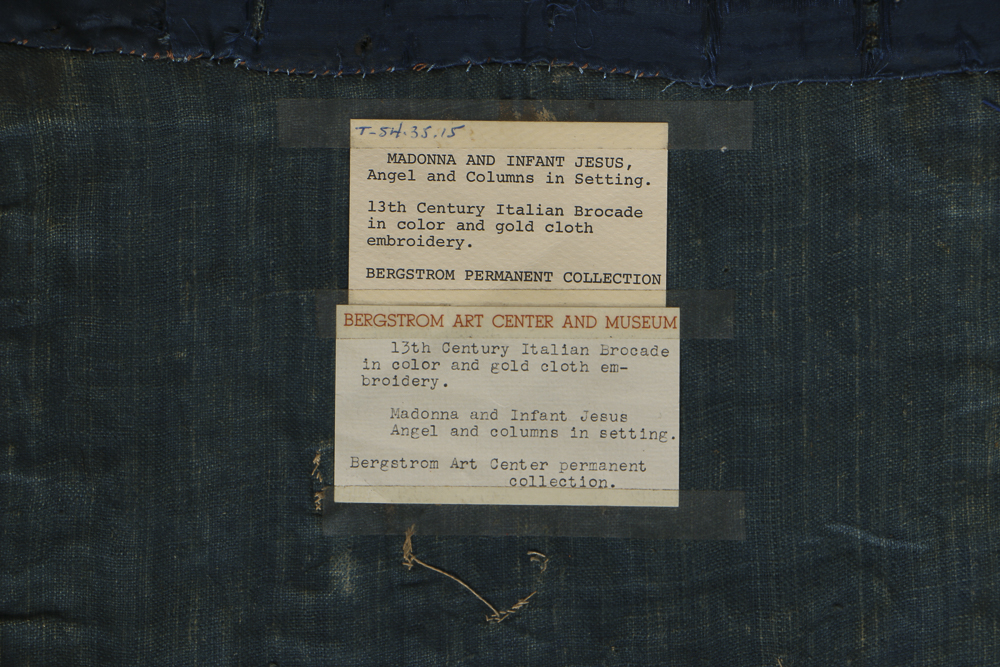 19th-Century Italian Brocade Embroidery Madonna and Child