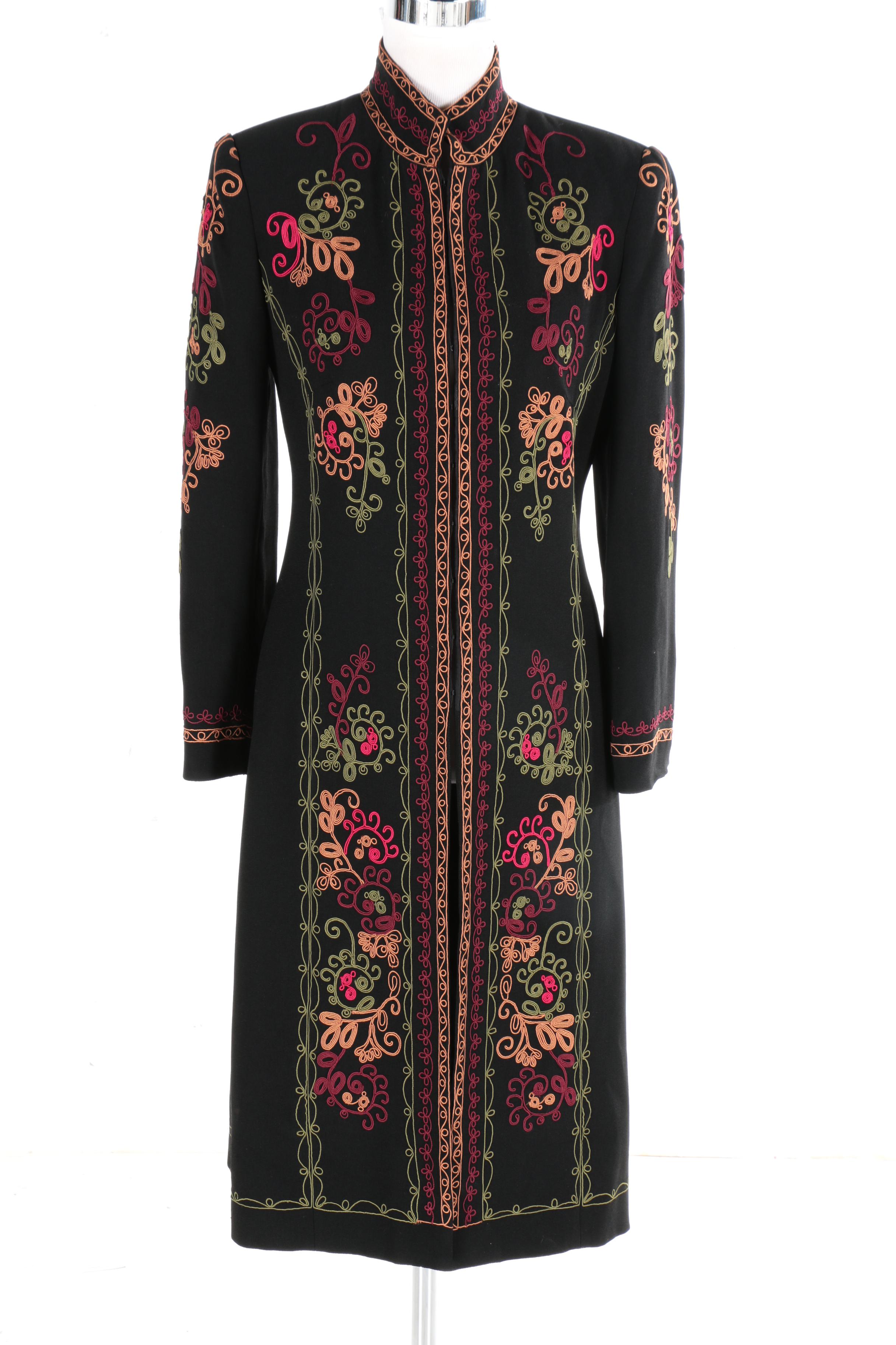 Zelda Floral Embroidered Long Jackets