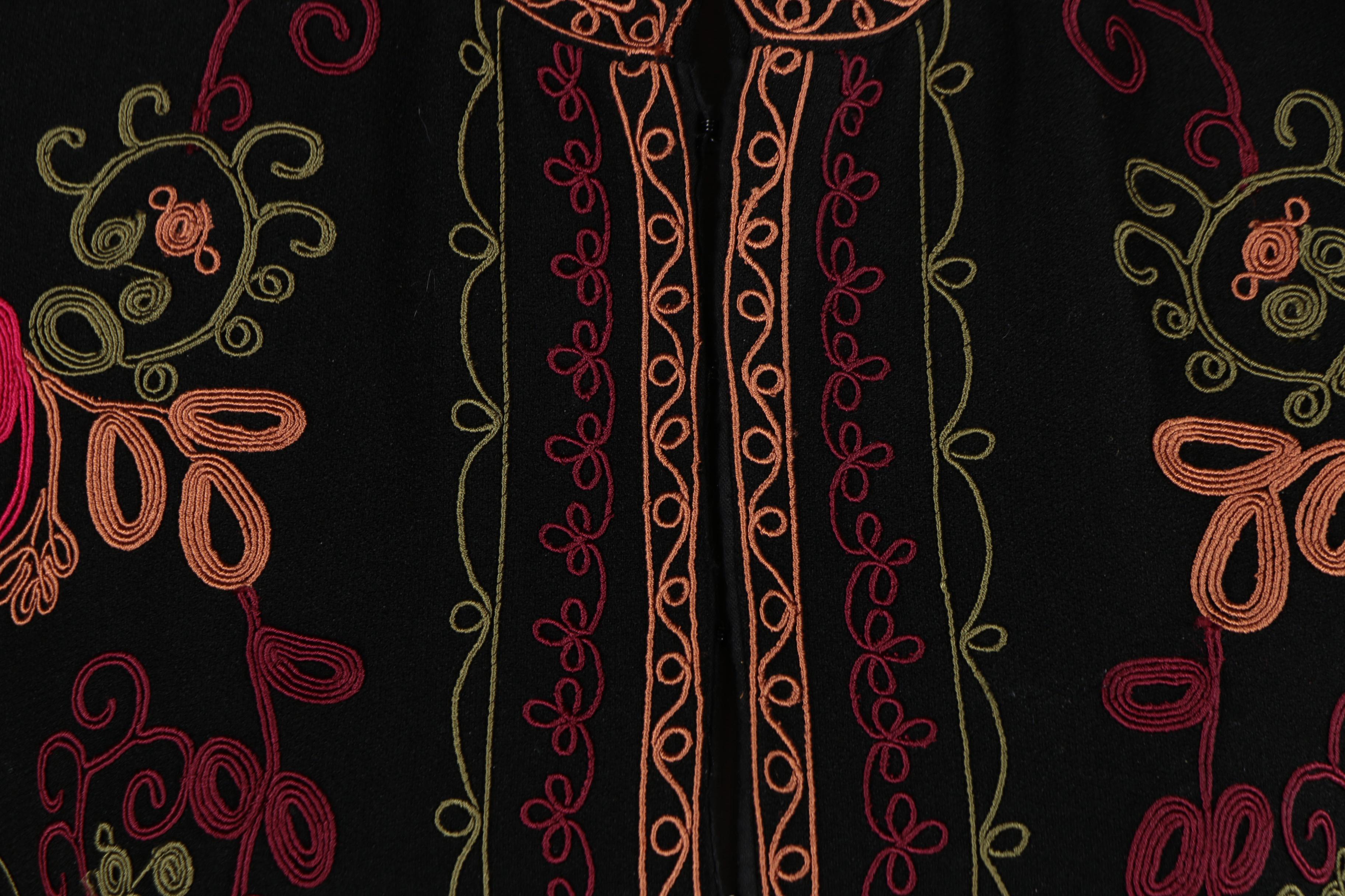 Zelda Floral Embroidered Long Jackets