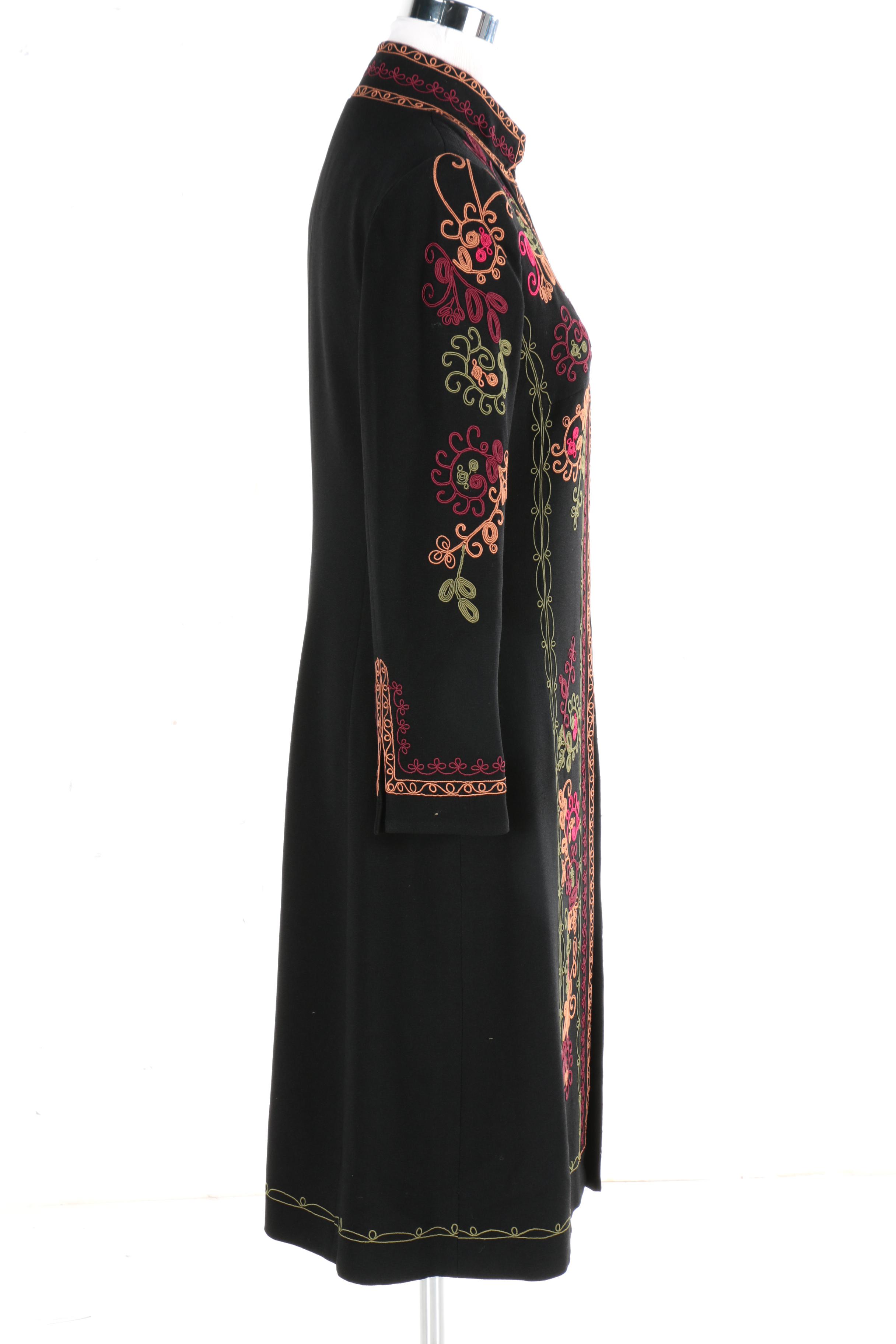 Zelda Floral Embroidered Long Jackets