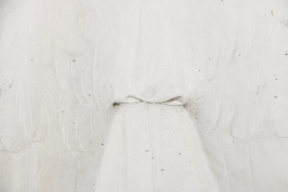 Early 20th Century Angel Carved Marble Holy Water Font