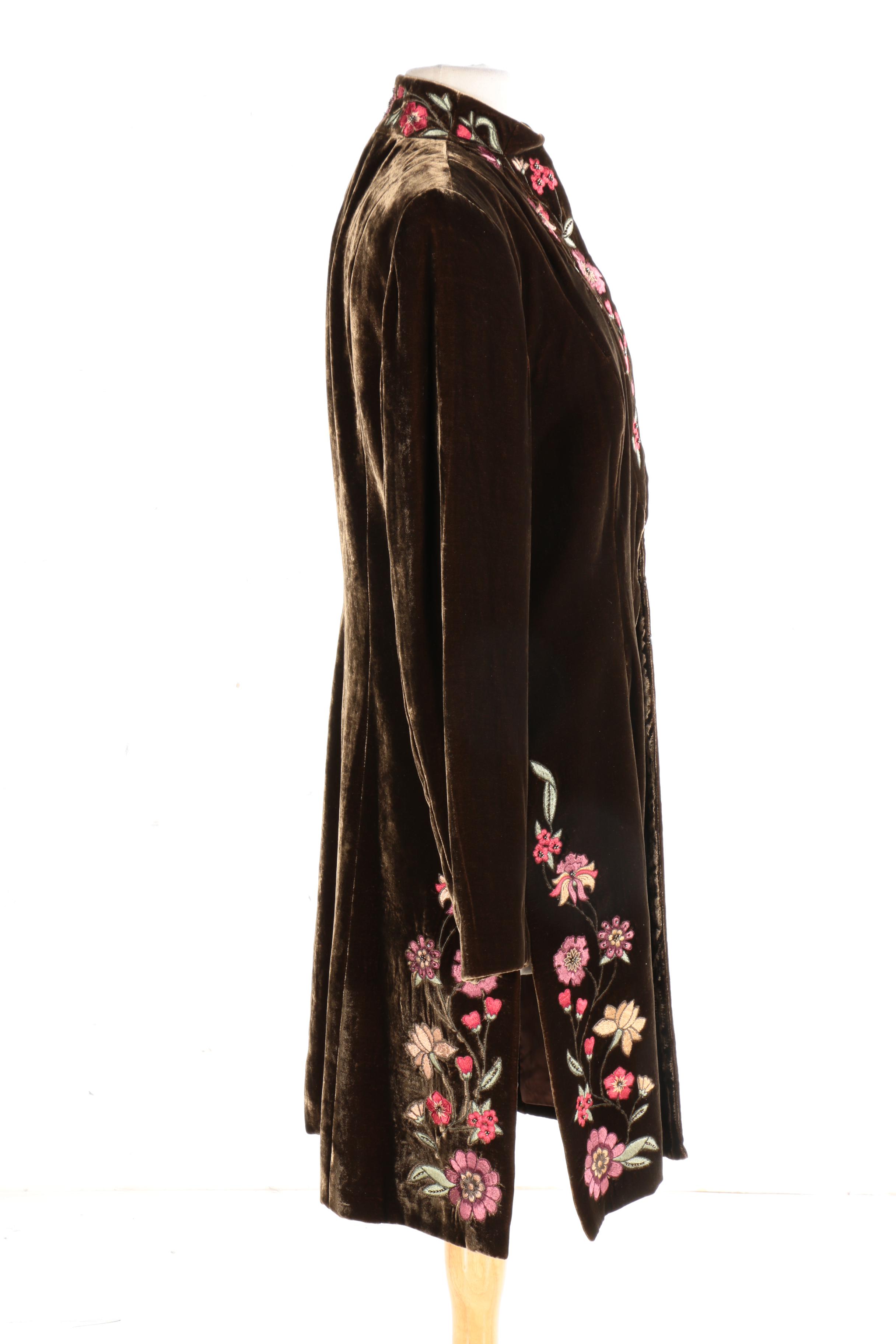 Zelda Floral Embroidered Long Jackets