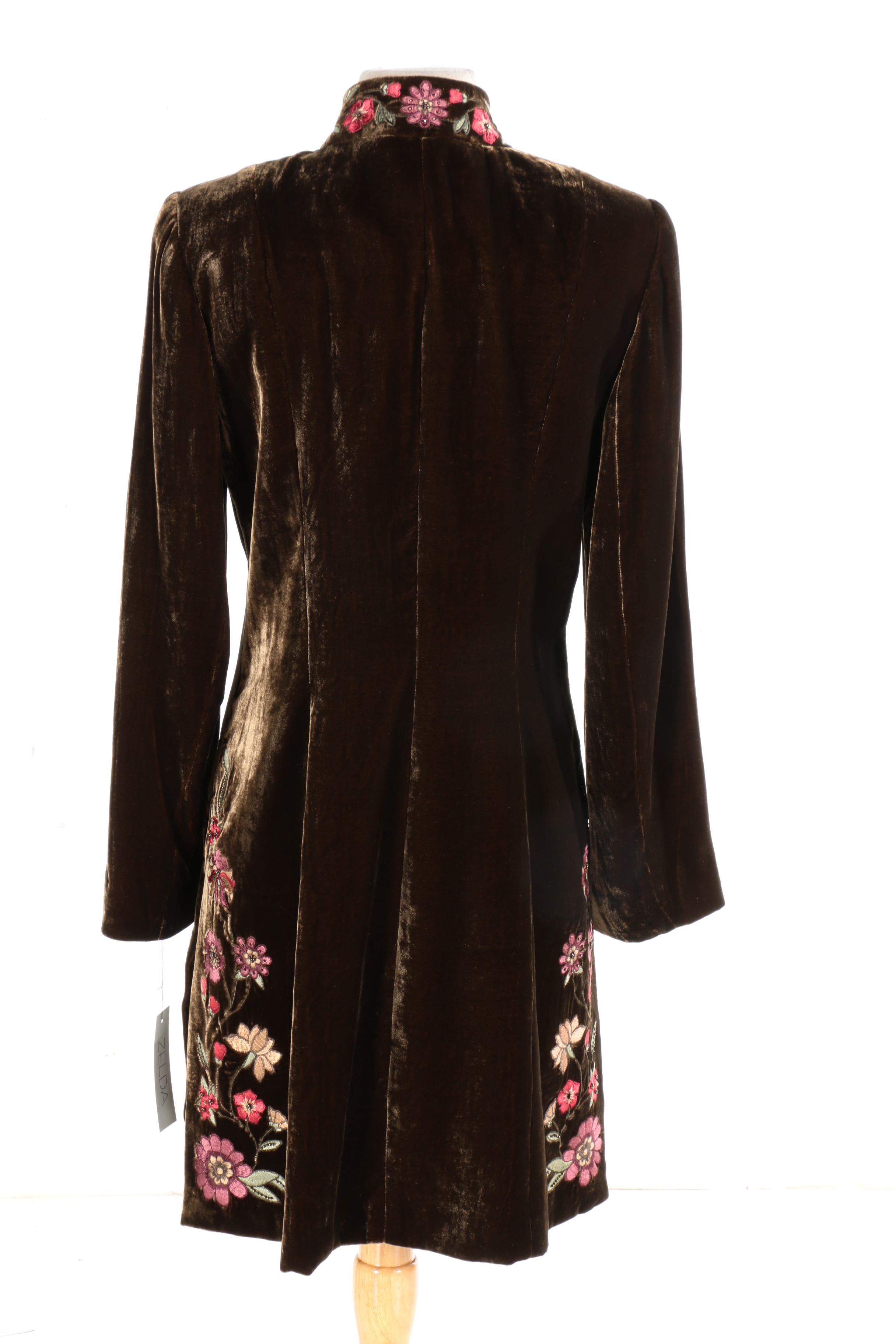 Zelda Floral Embroidered Long Jackets