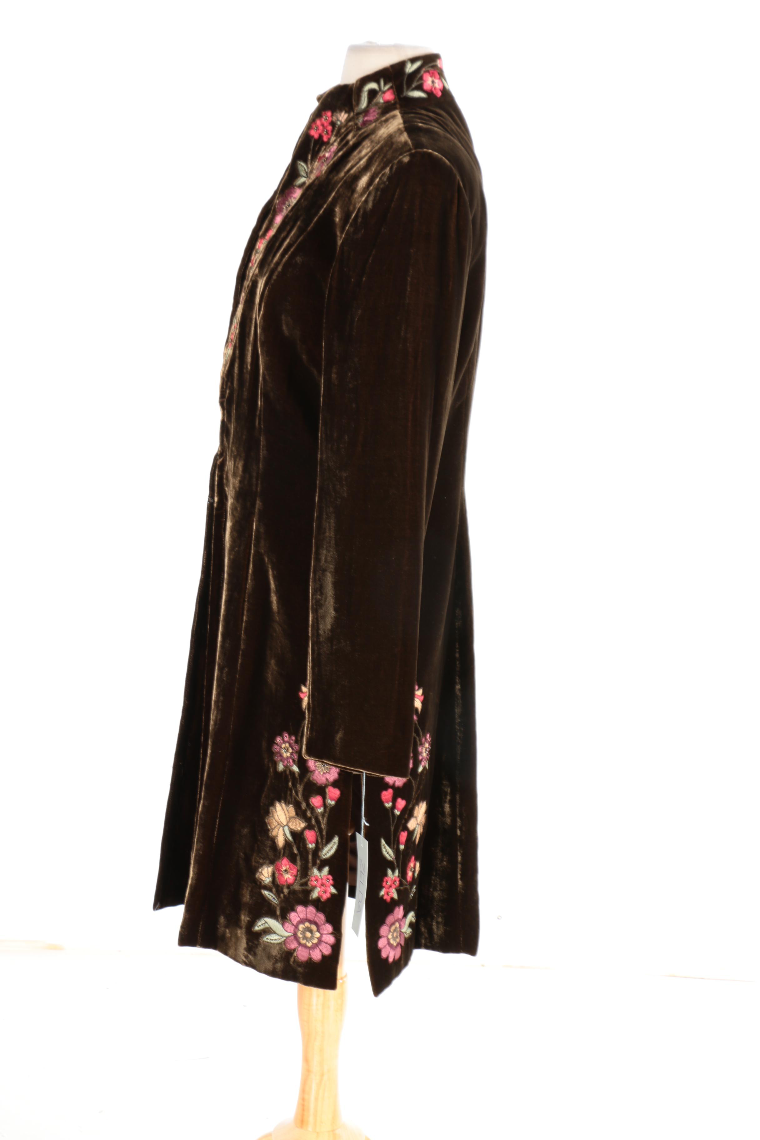Zelda Floral Embroidered Long Jackets