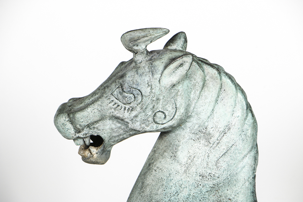 Bronze Replica Han Dynasty Gansu Flying Horse With Letter From Gregory Peck