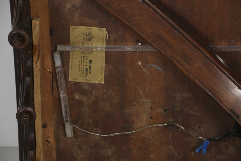 Gothic Revival Style Mahogany Wall Mirror and Console