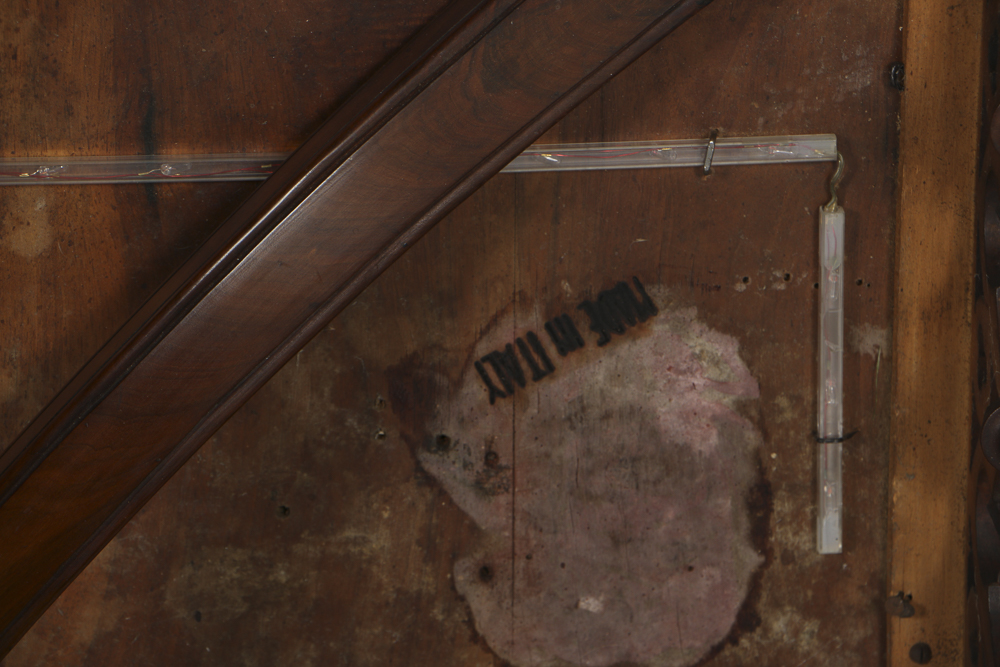 Gothic Revival Style Mahogany Wall Mirror and Console