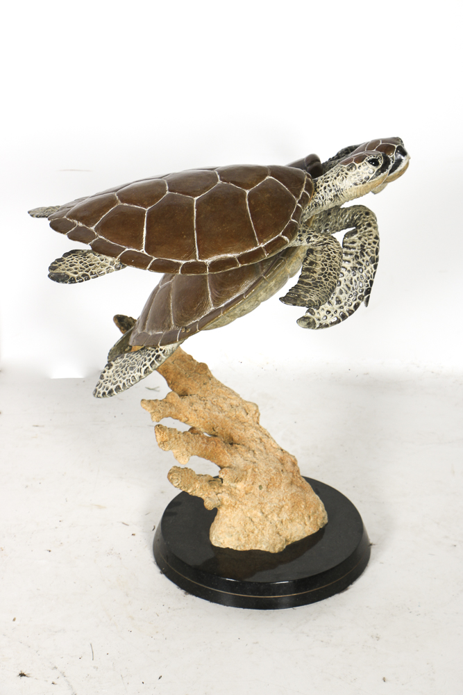 Robert Wyland Limited Edition Bronze Sculpture of Sea Turtles
