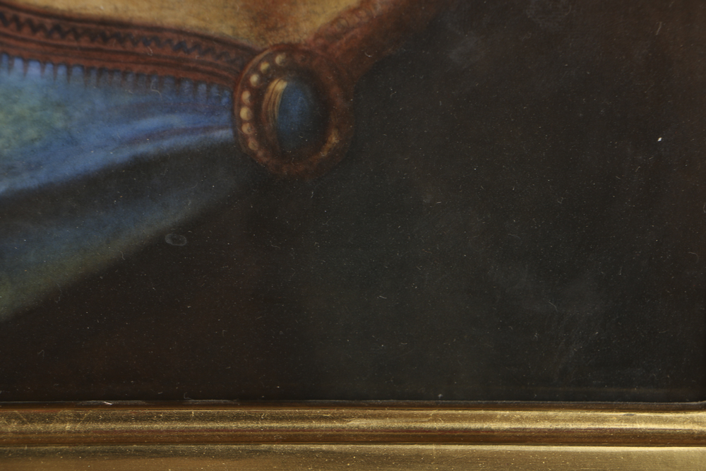 Rosenthal Hand Painted Porcelain Plaque after Leonardo Da Vinci's "Madonna of the Rocks"