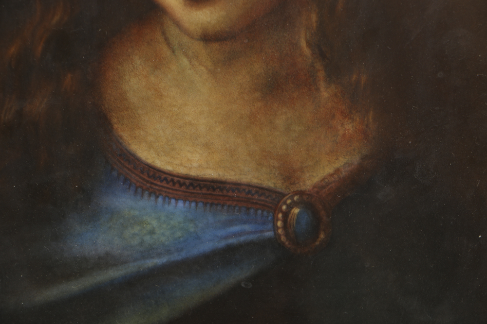 Rosenthal Hand Painted Porcelain Plaque after Leonardo Da Vinci's "Madonna of the Rocks"