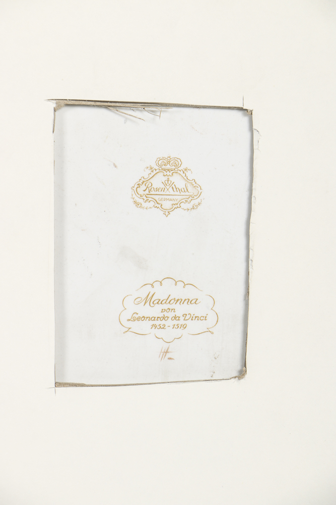 Rosenthal Hand Painted Porcelain Plaque after Leonardo Da Vinci's "Madonna of the Rocks"