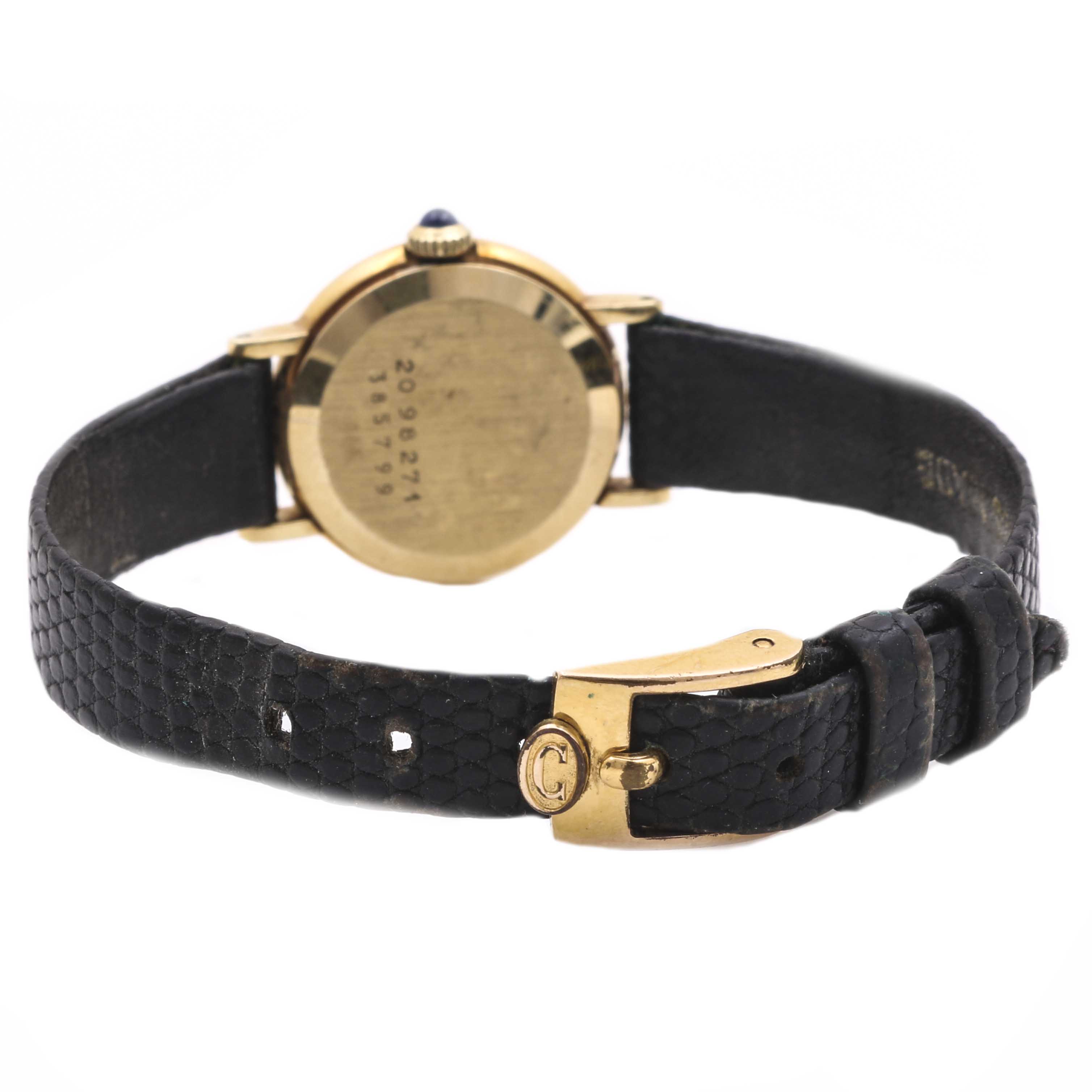 Concord 14K Yellow Gold Black Leather Watch