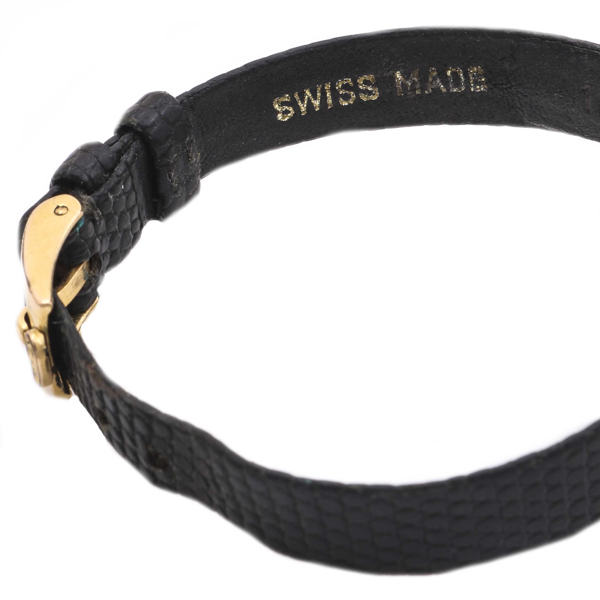 Concord 14K Yellow Gold Black Leather Watch