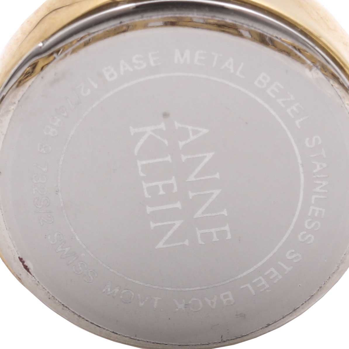 Anne Klein Stainless Steel and Gold Tone Diamond Watch