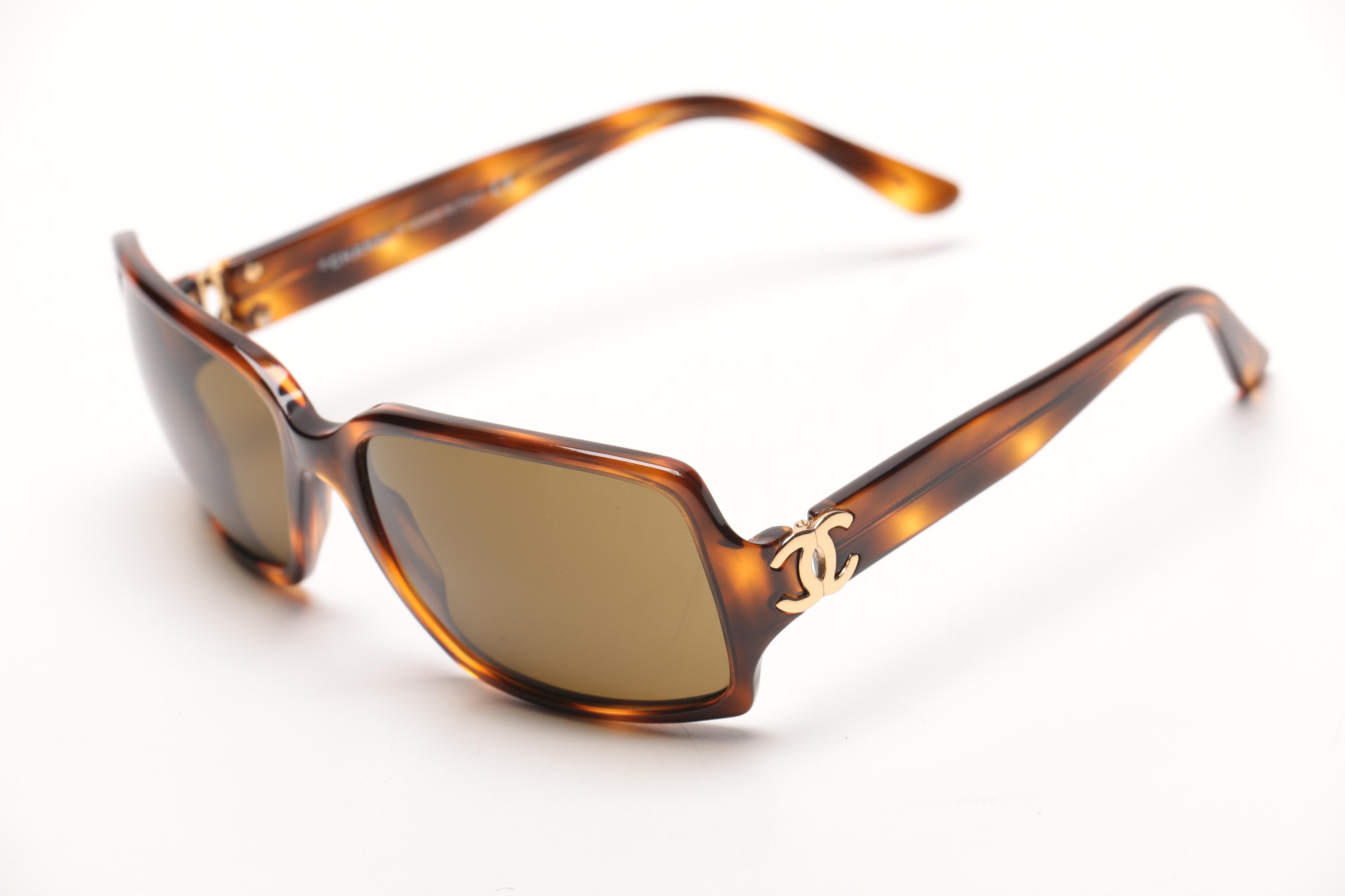 Women's Chanel Tortoise Print Sunglasses