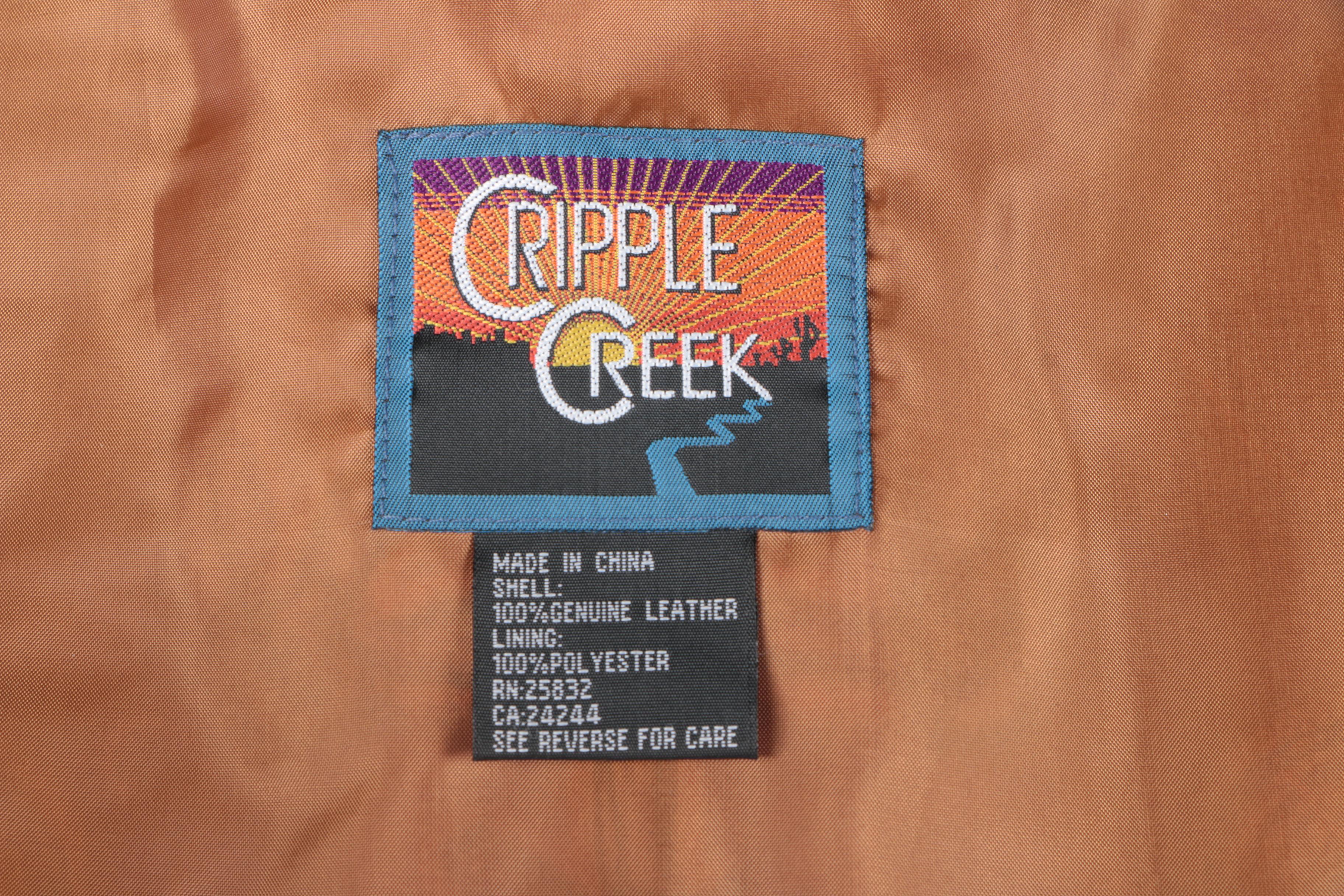 Black Suede Jacket and Tan Suede Embroidered Shawl by Cripple Creek