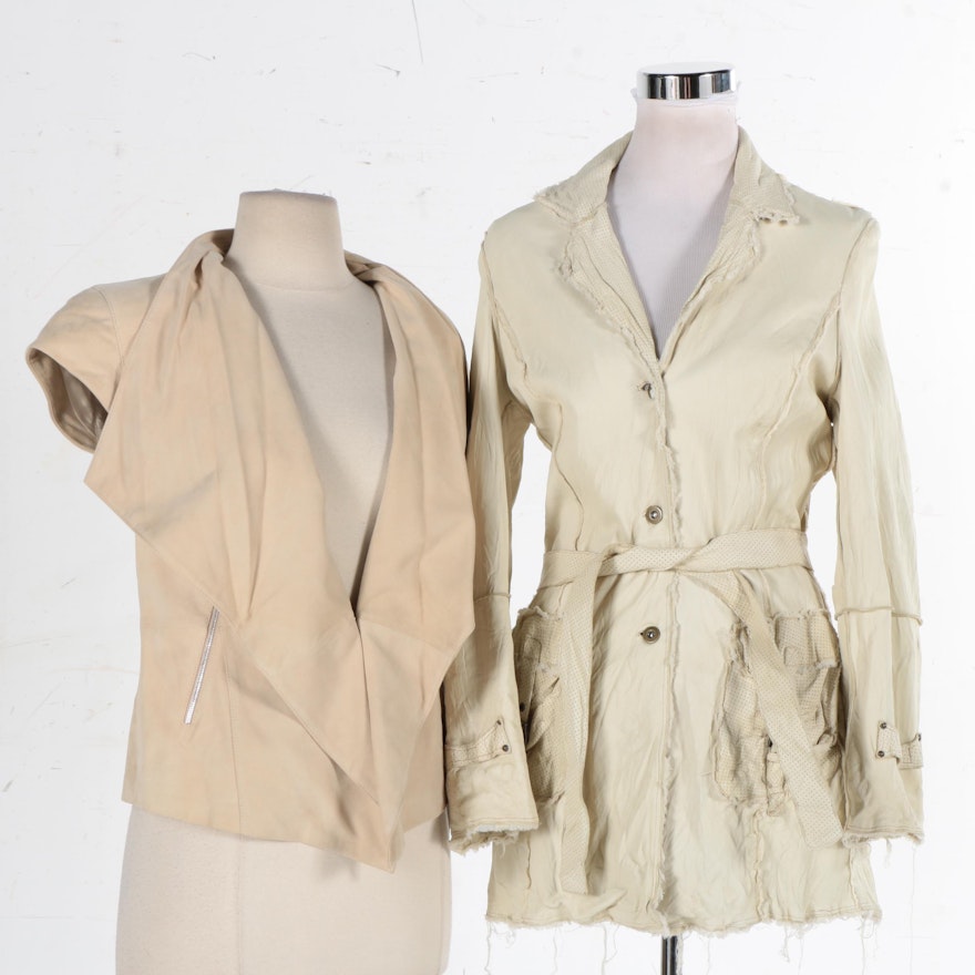 Pasha Veneto Leather Jacket and Helios & Luna Suede Vest