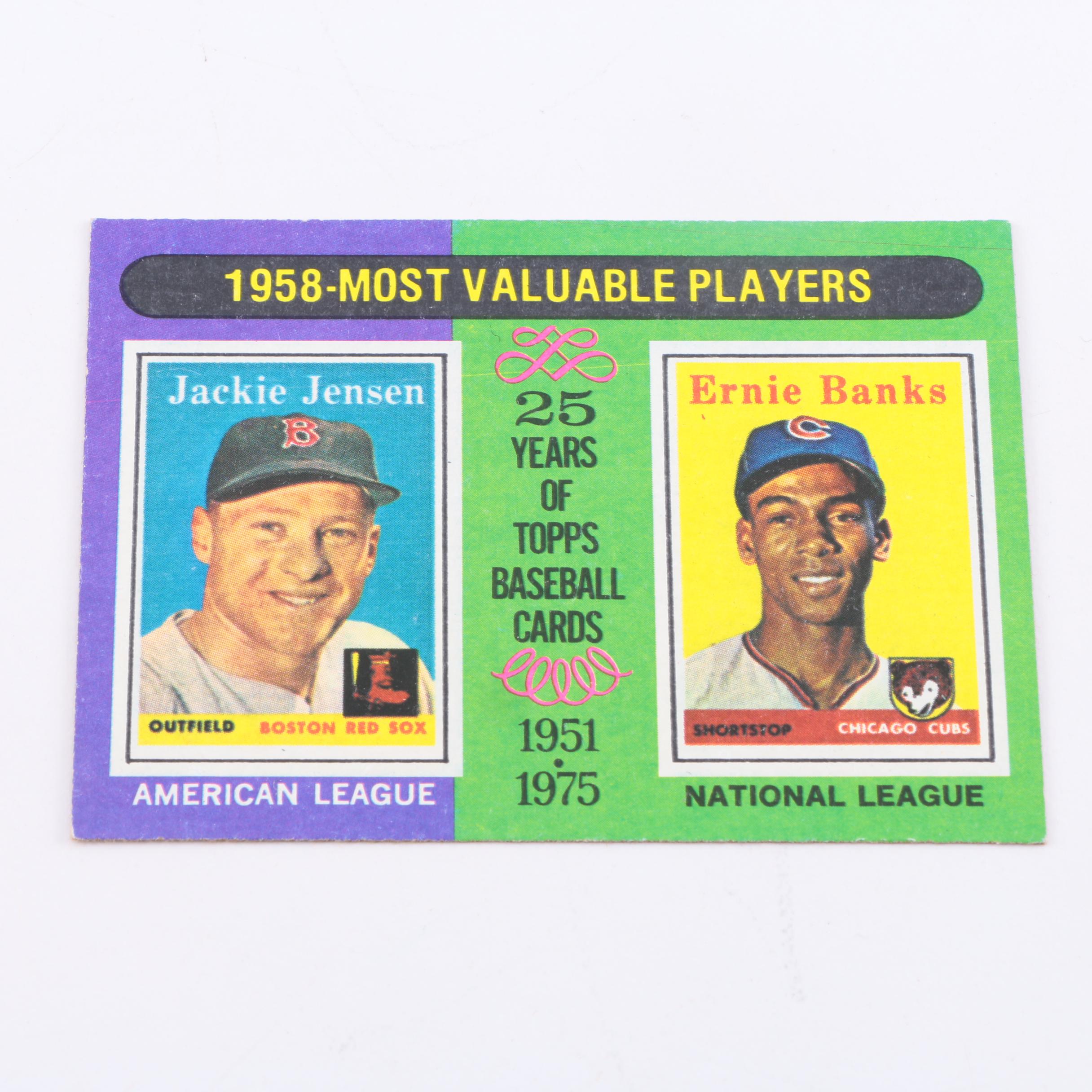 Collection of Vintage Ernie Banks Baseball Cards