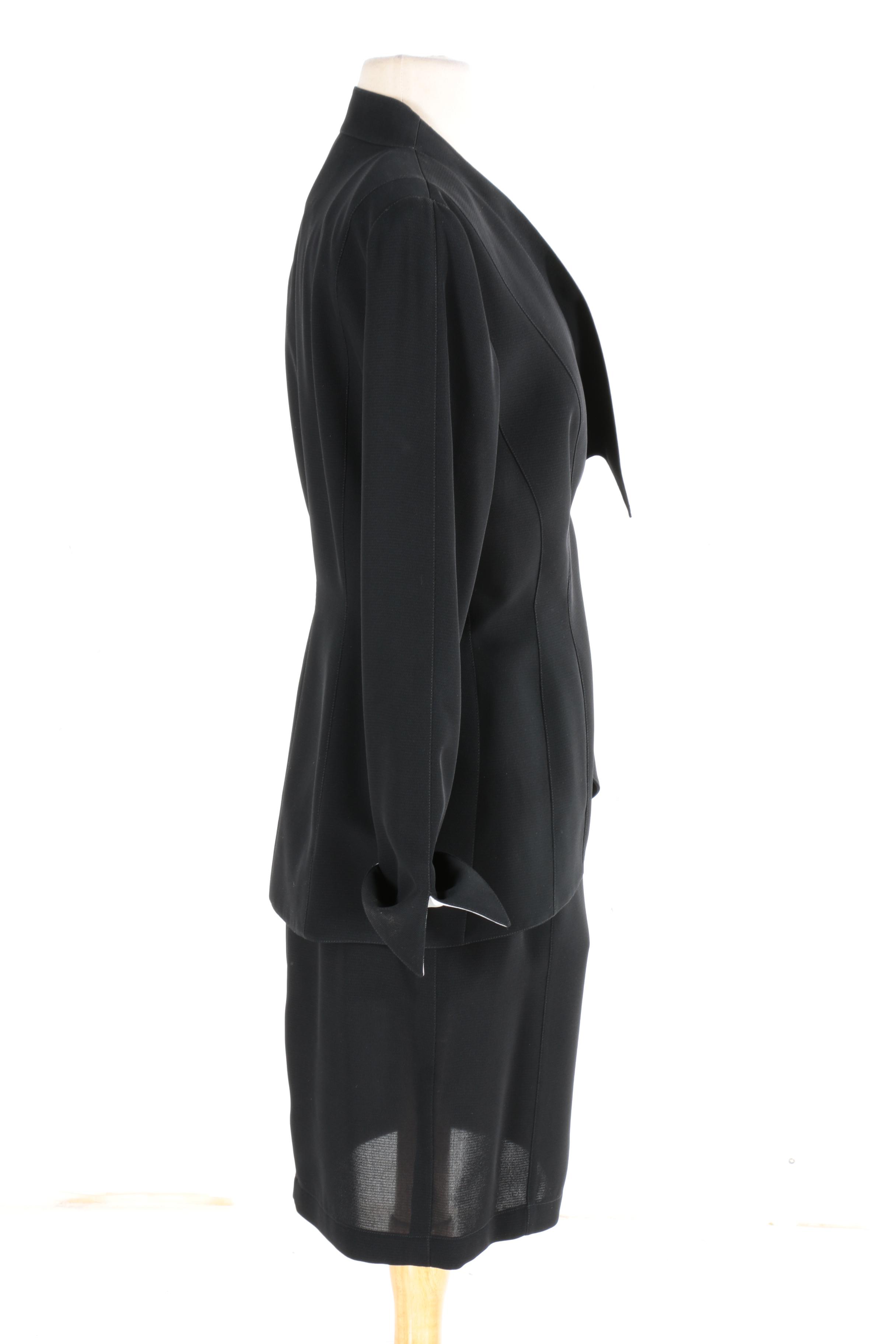 Thierry Mugler Black 1980s Suit