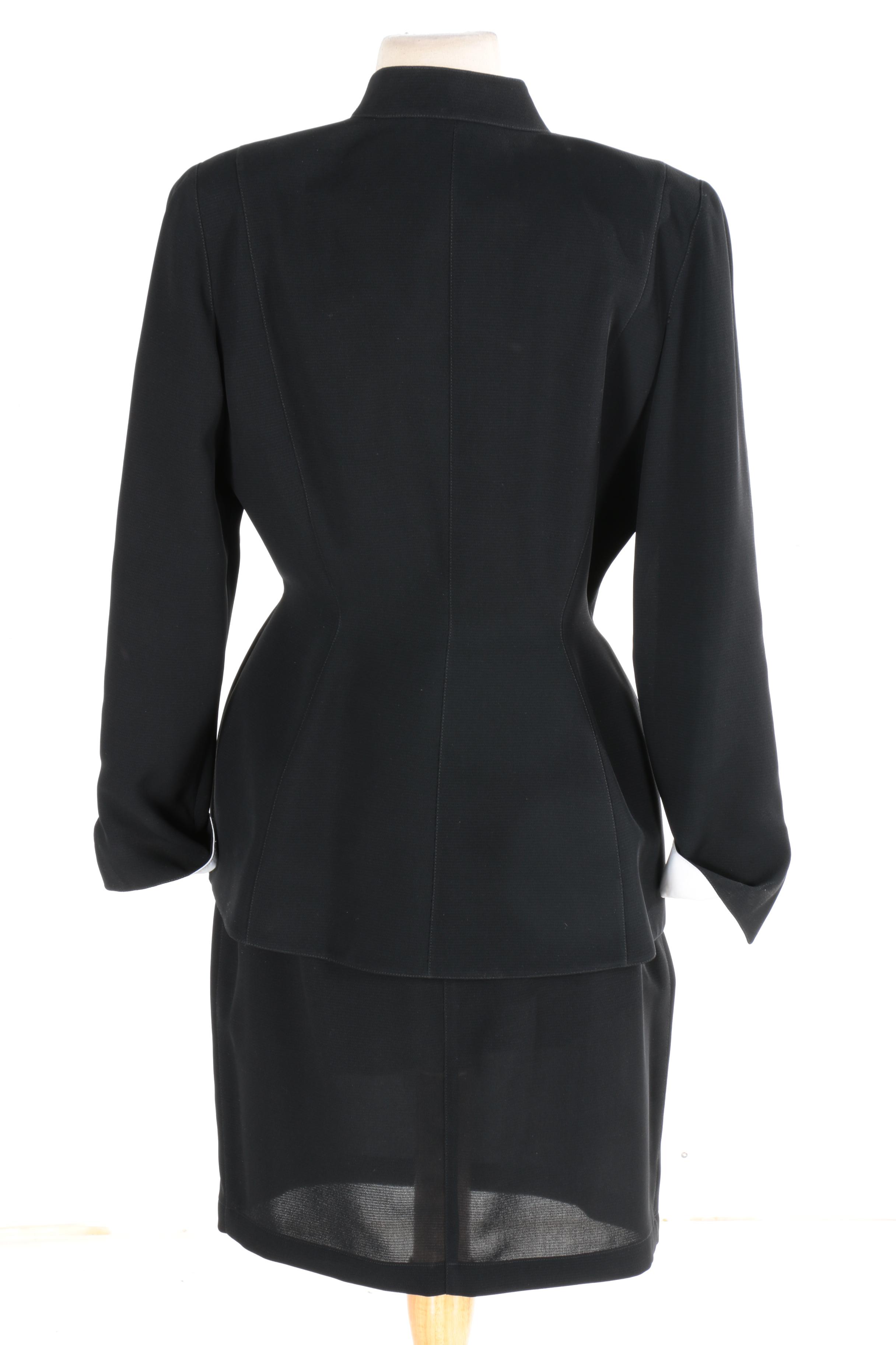 Thierry Mugler Black 1980s Suit