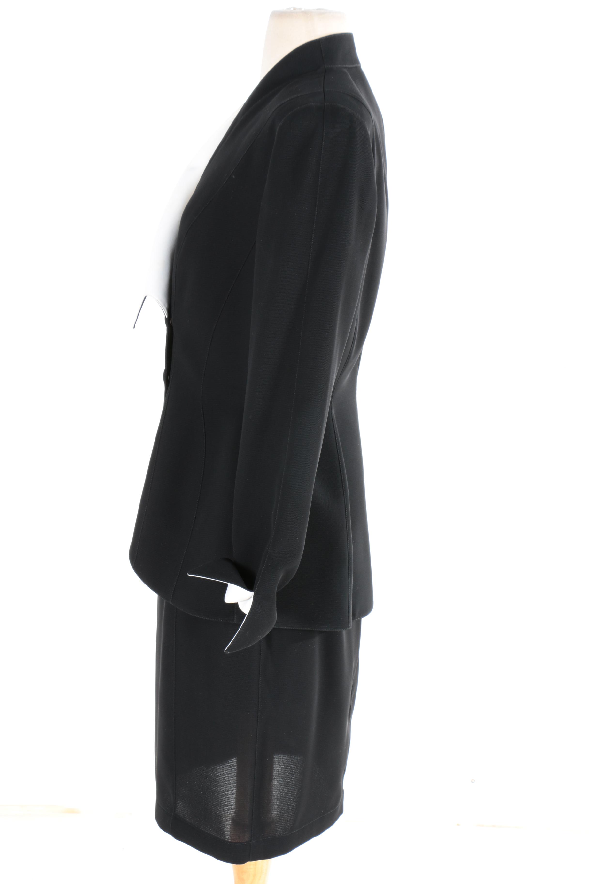 Thierry Mugler Black 1980s Suit