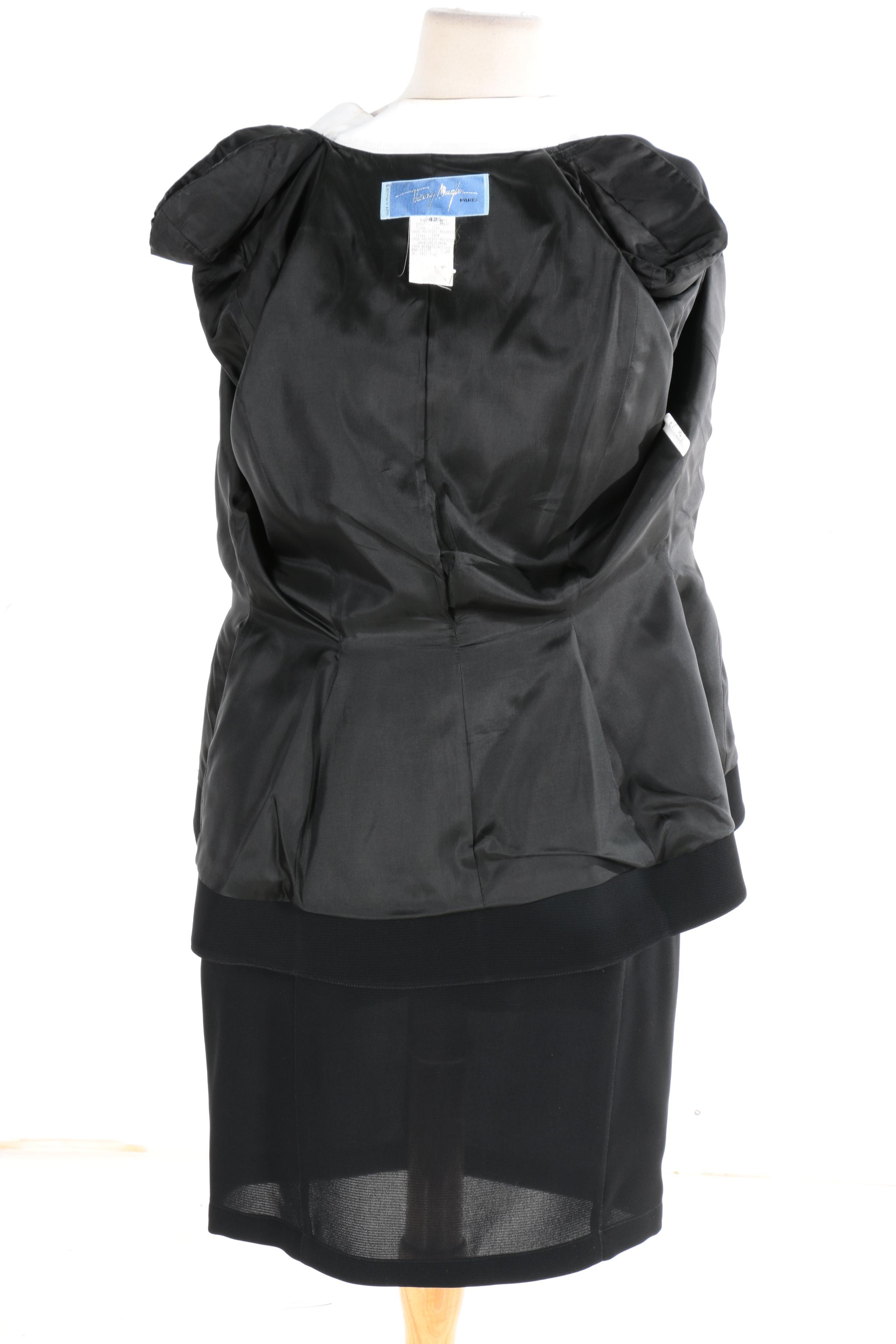 Thierry Mugler Black 1980s Suit