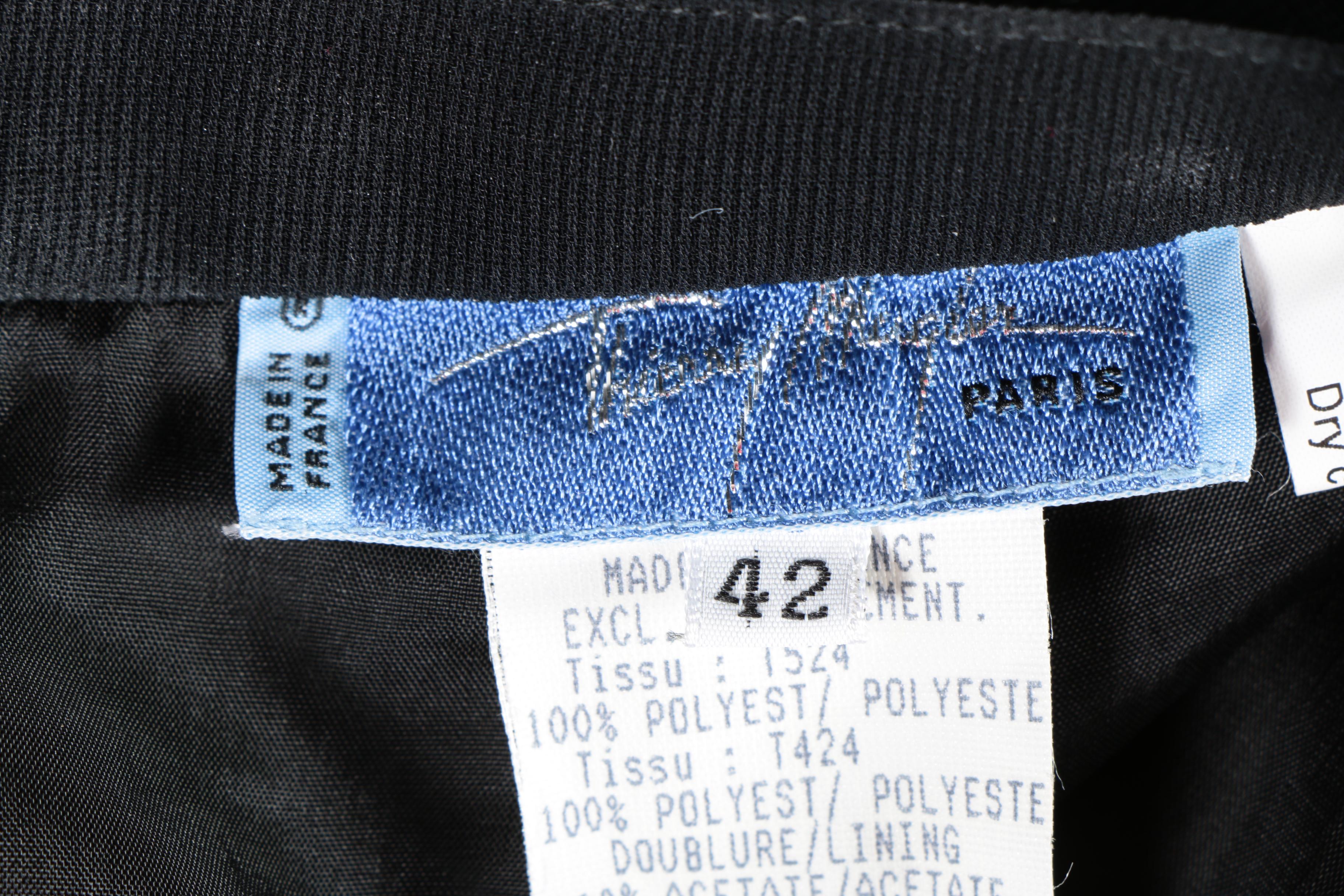 Thierry Mugler Black 1980s Suit