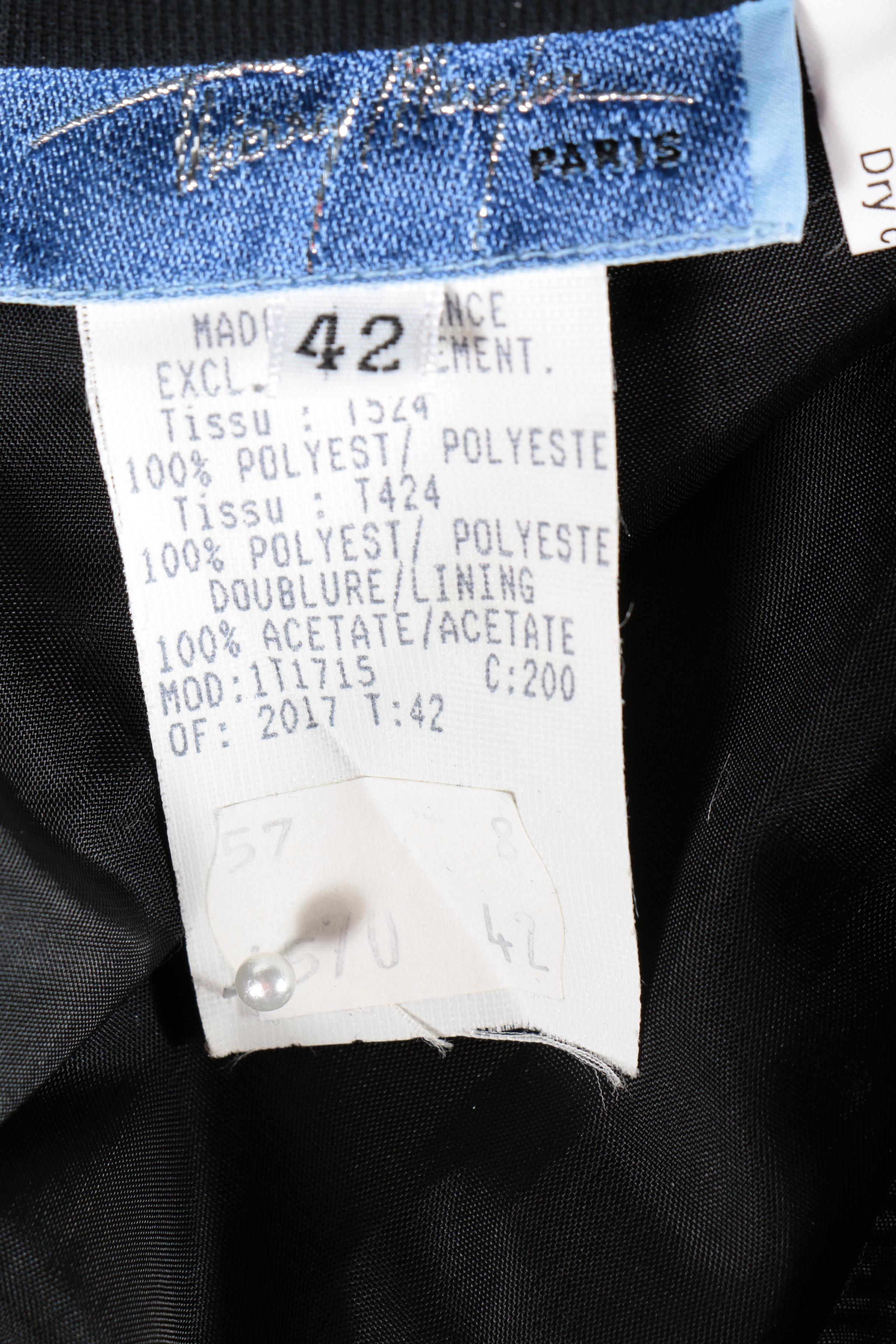 Thierry Mugler Black 1980s Suit