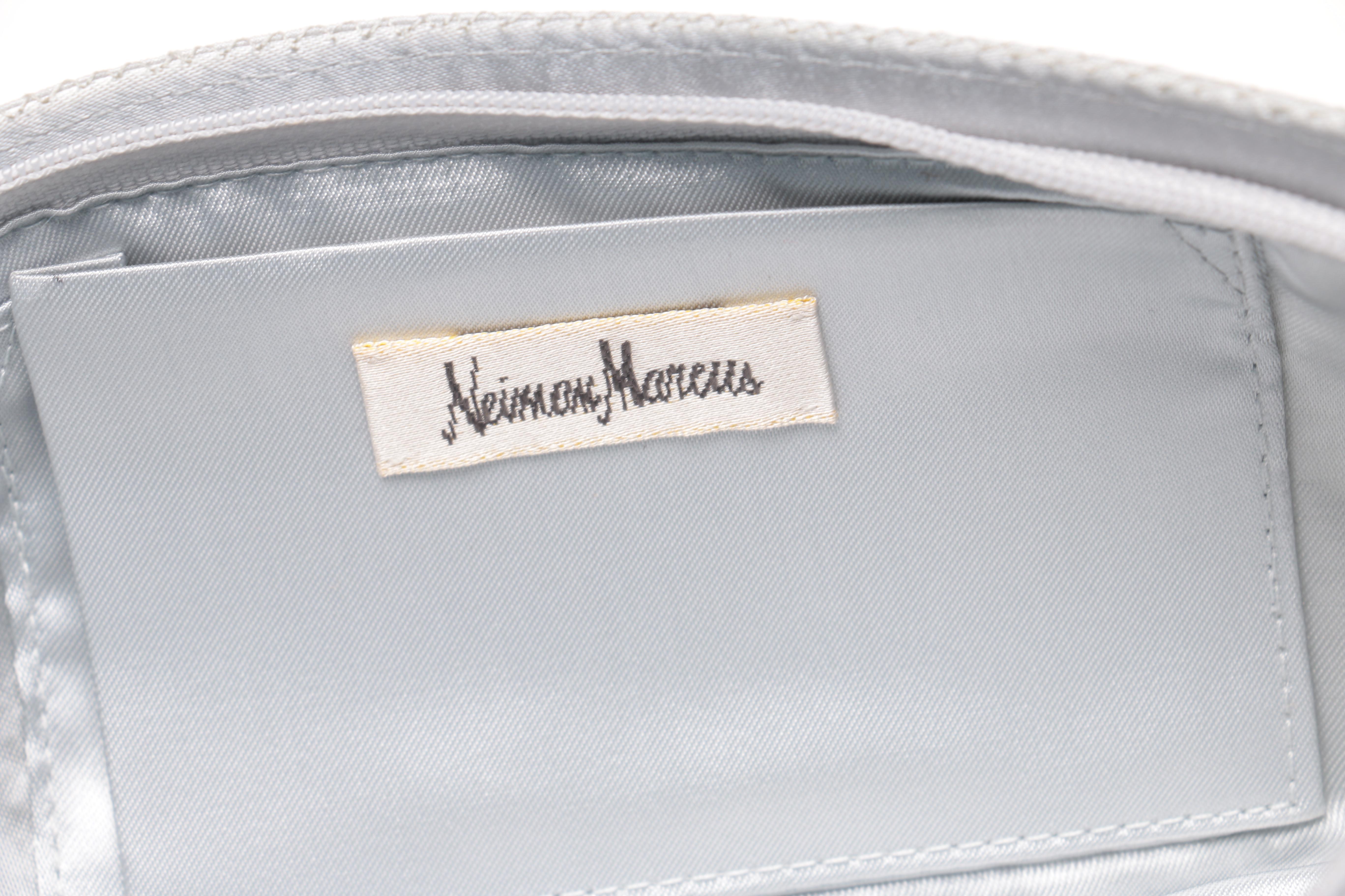 Neiman Marcus Silver Tone Mesh Clutch