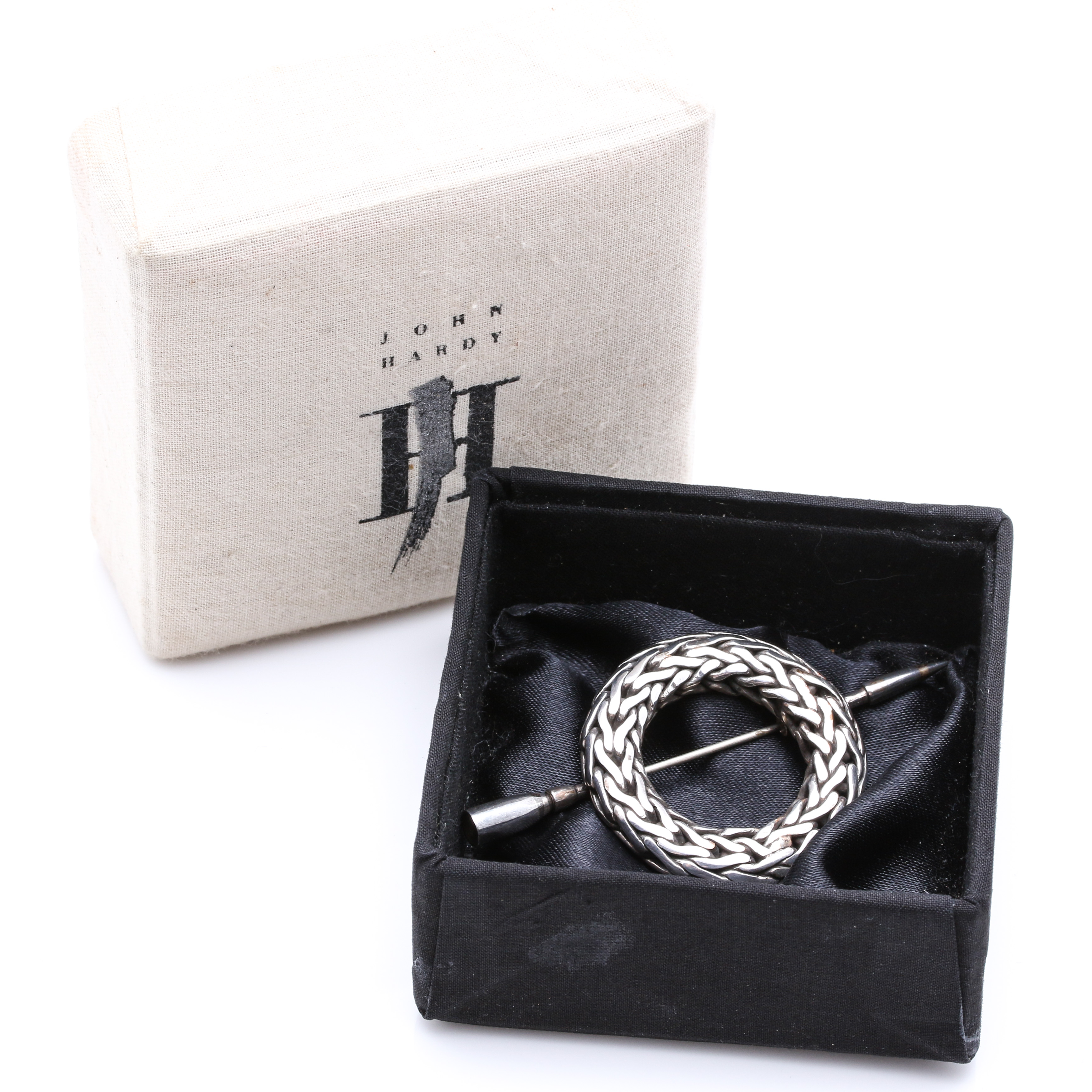 John Hardy Sterling Silver Circle Brooch
