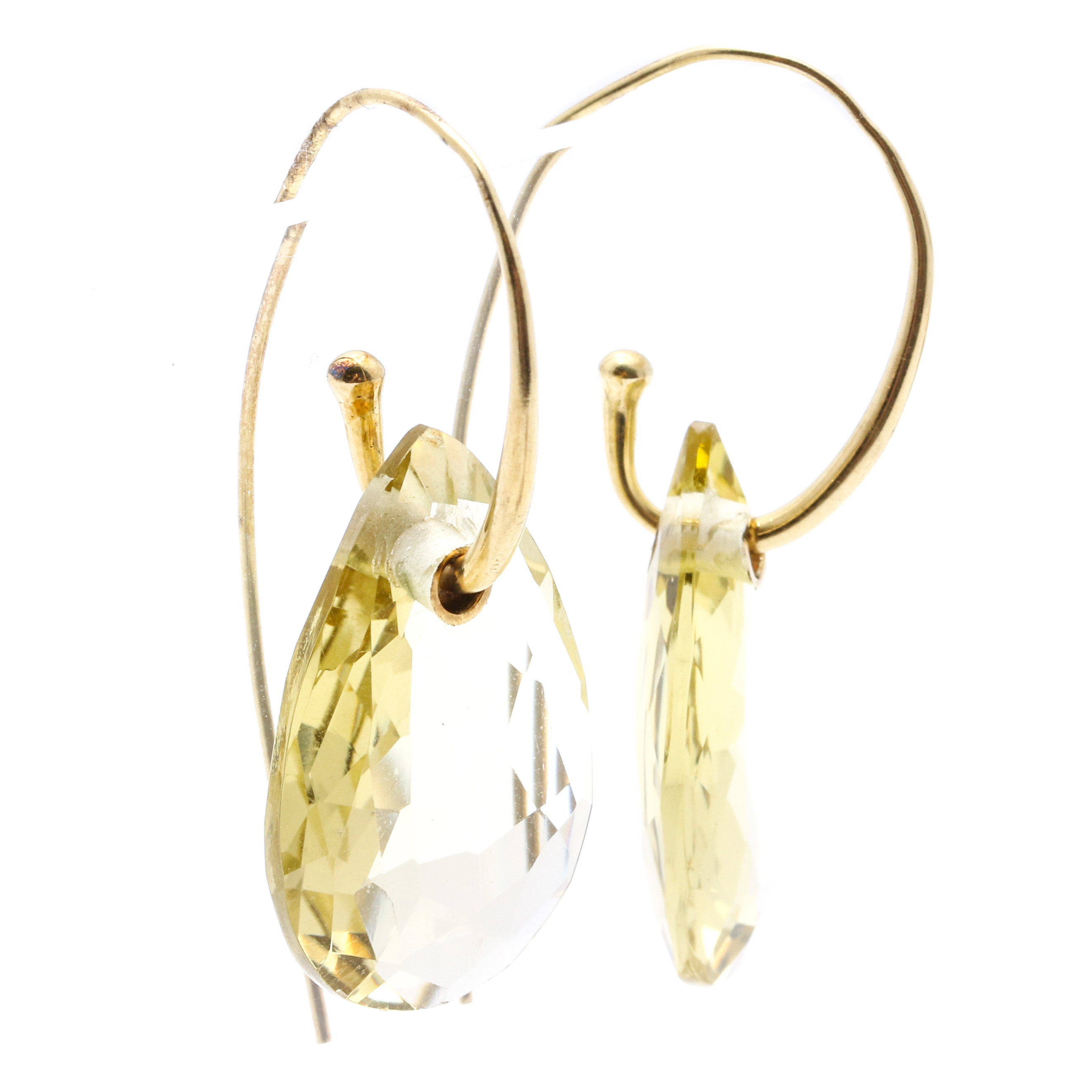 Ippolita 18K Yellow Gold 25.40 CTW Lime Quartz Earrings