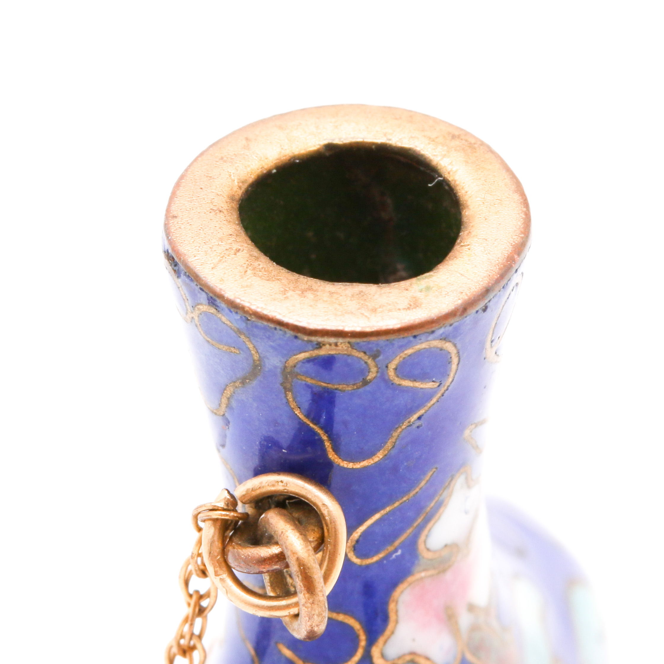 Assortment of Cloisonné Enamel Stud Earrings and Vase Pendant