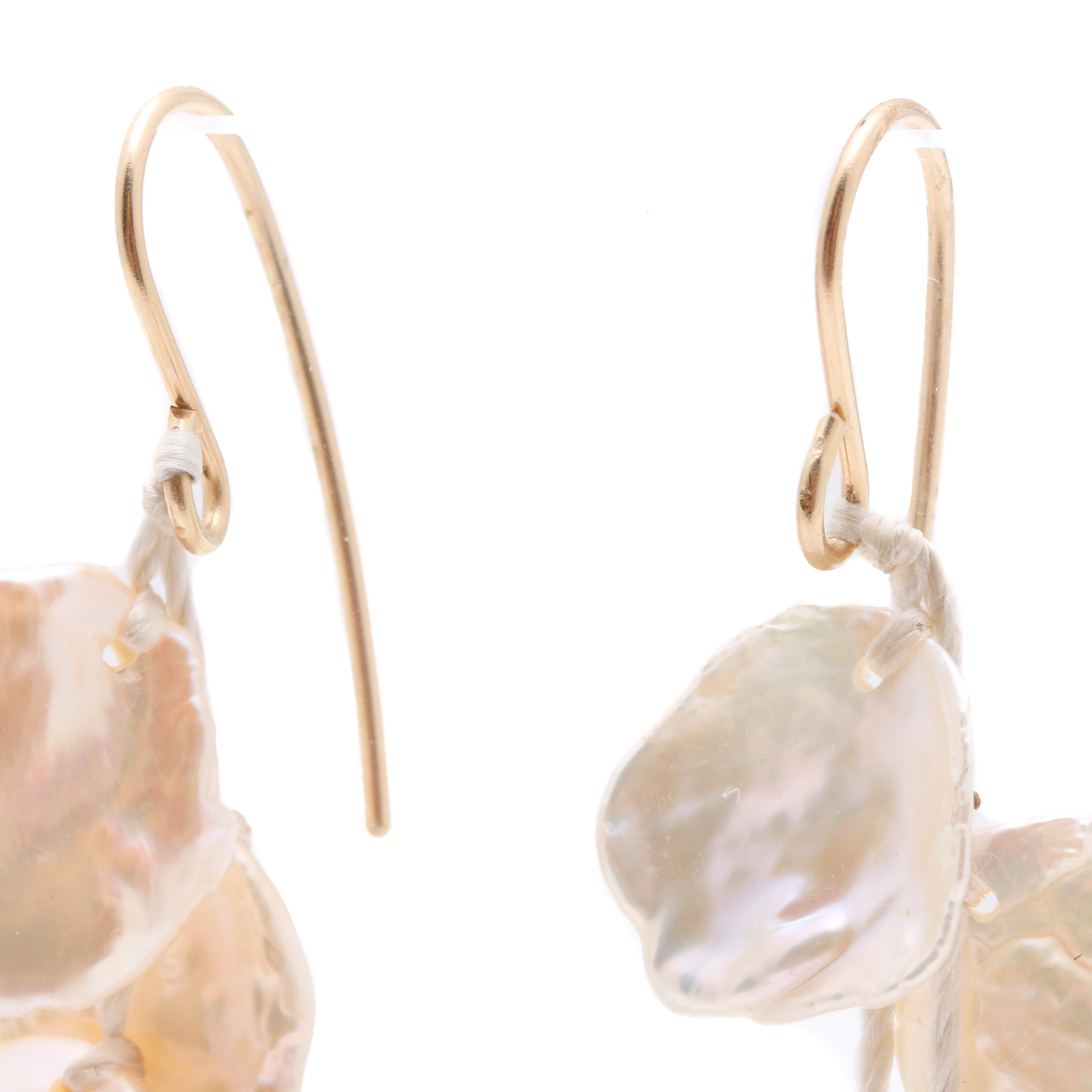 14K Yellow Gold Cultured Pearl Dangle Earrings