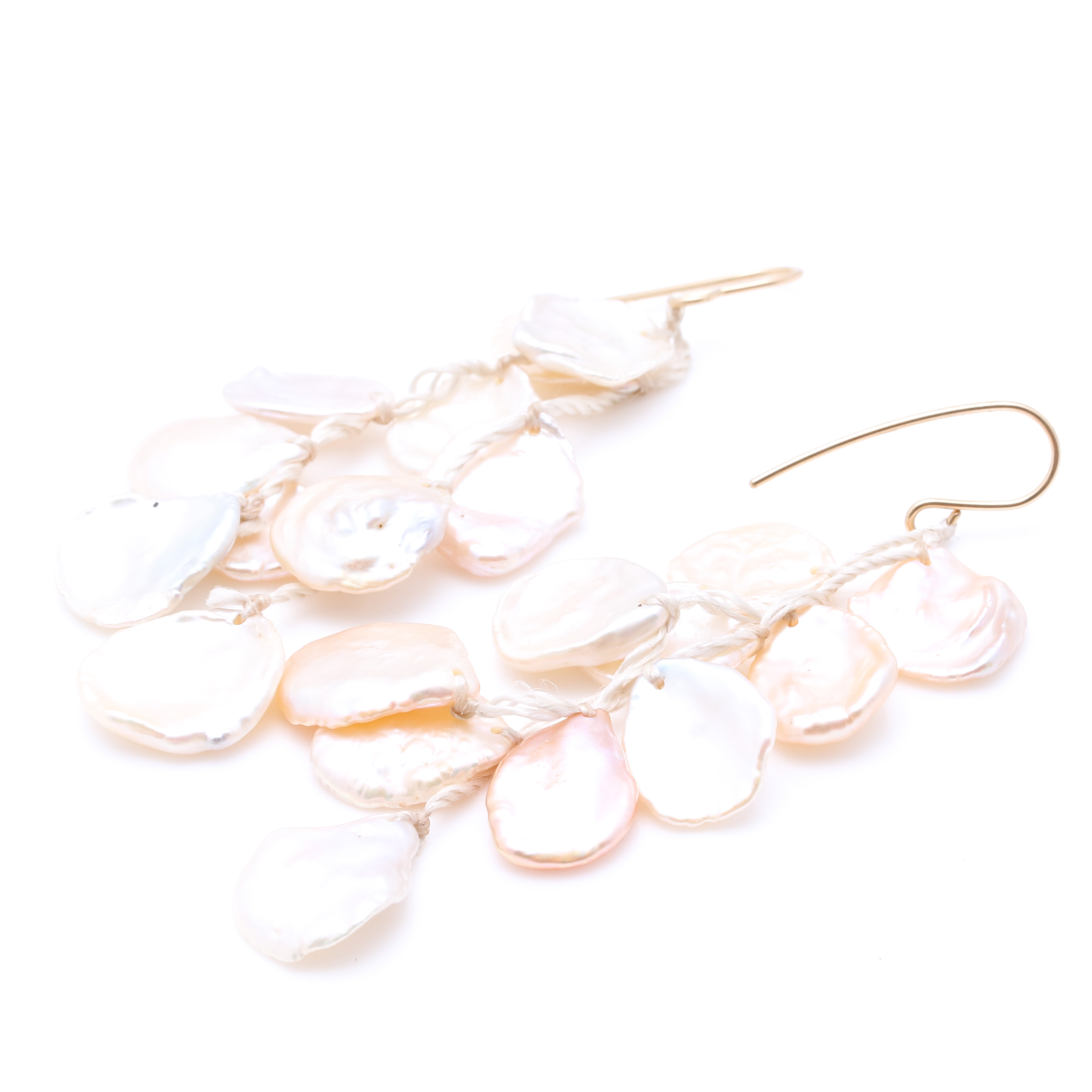 14K Yellow Gold Cultured Pearl Dangle Earrings