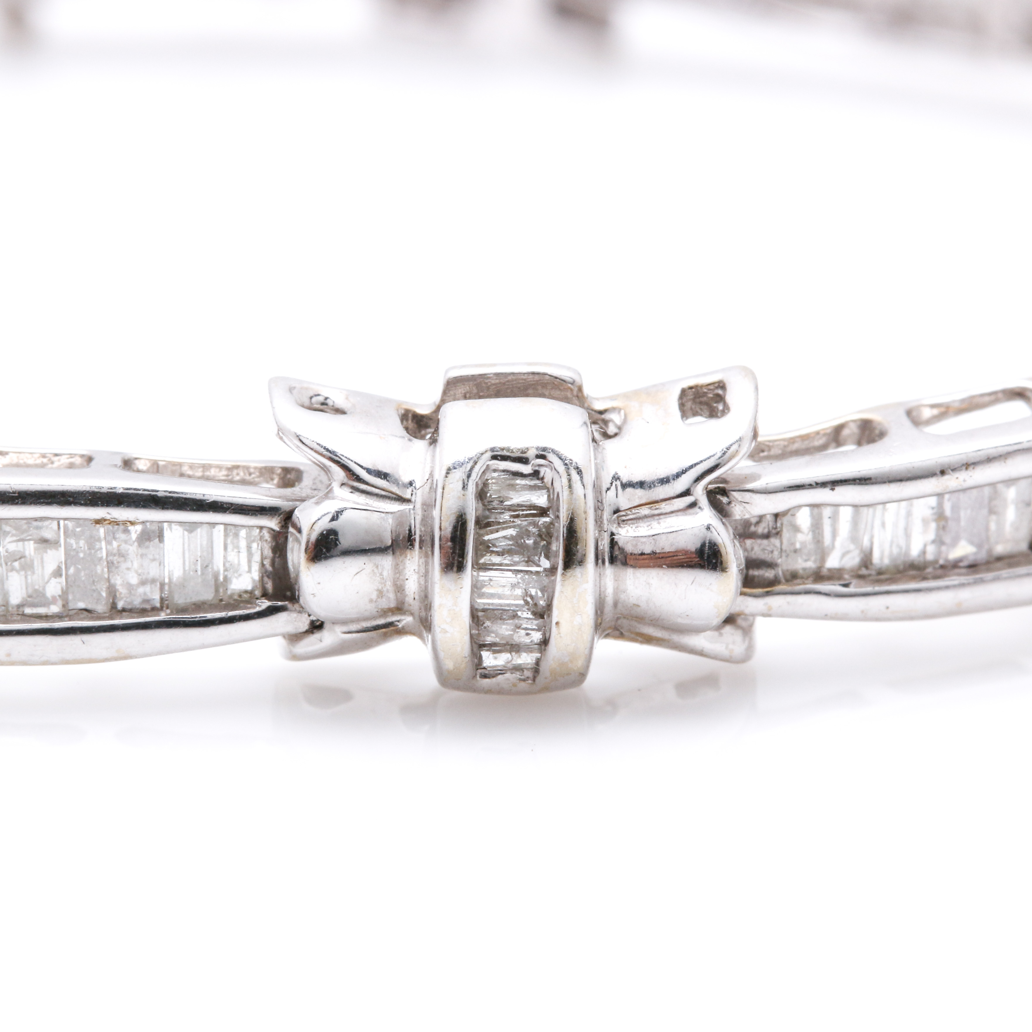 14K White Gold 2.43 CTW Diamond Tennis Bracelet