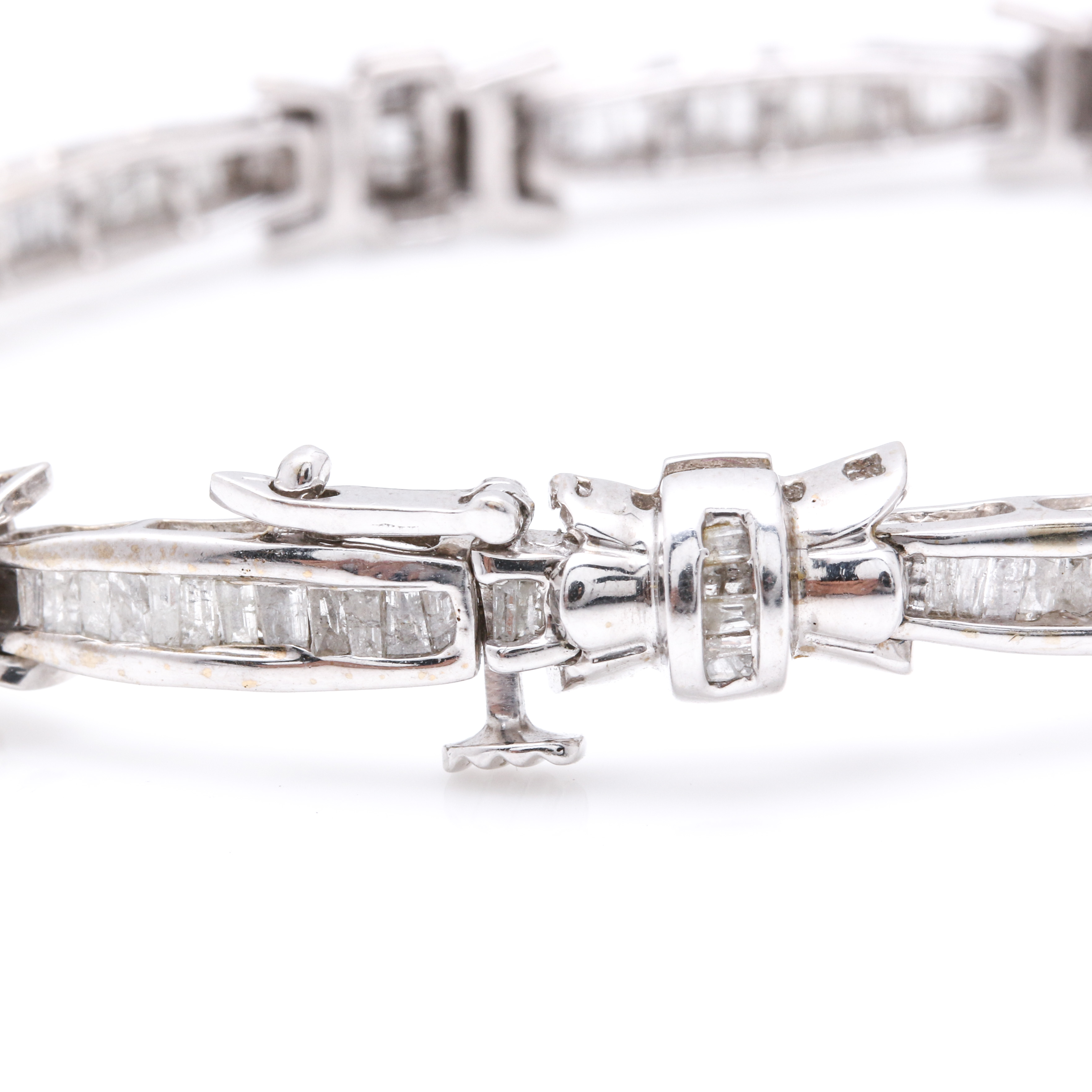 14K White Gold 2.43 CTW Diamond Tennis Bracelet