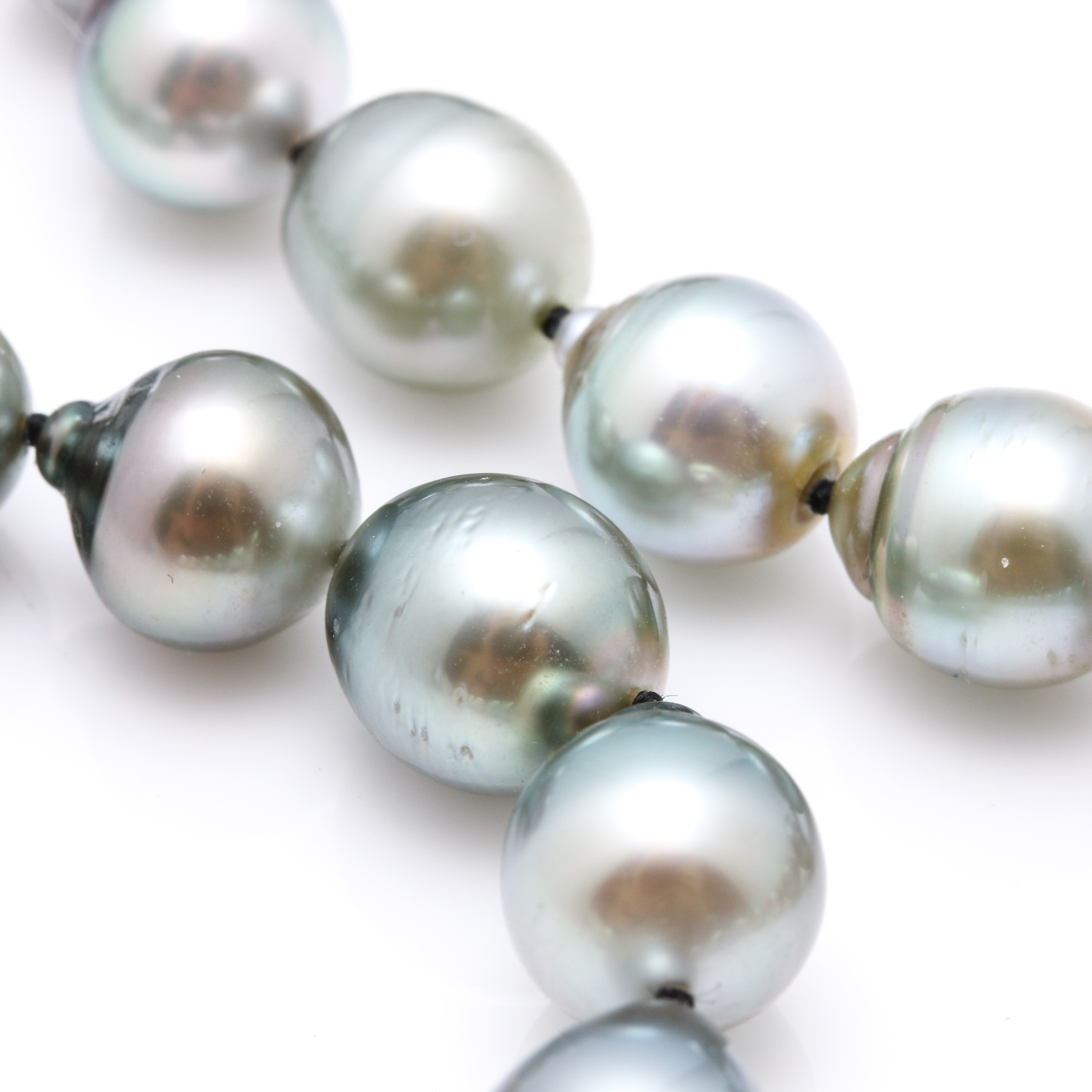 14K White Gold Cultured Pearl Necklace
