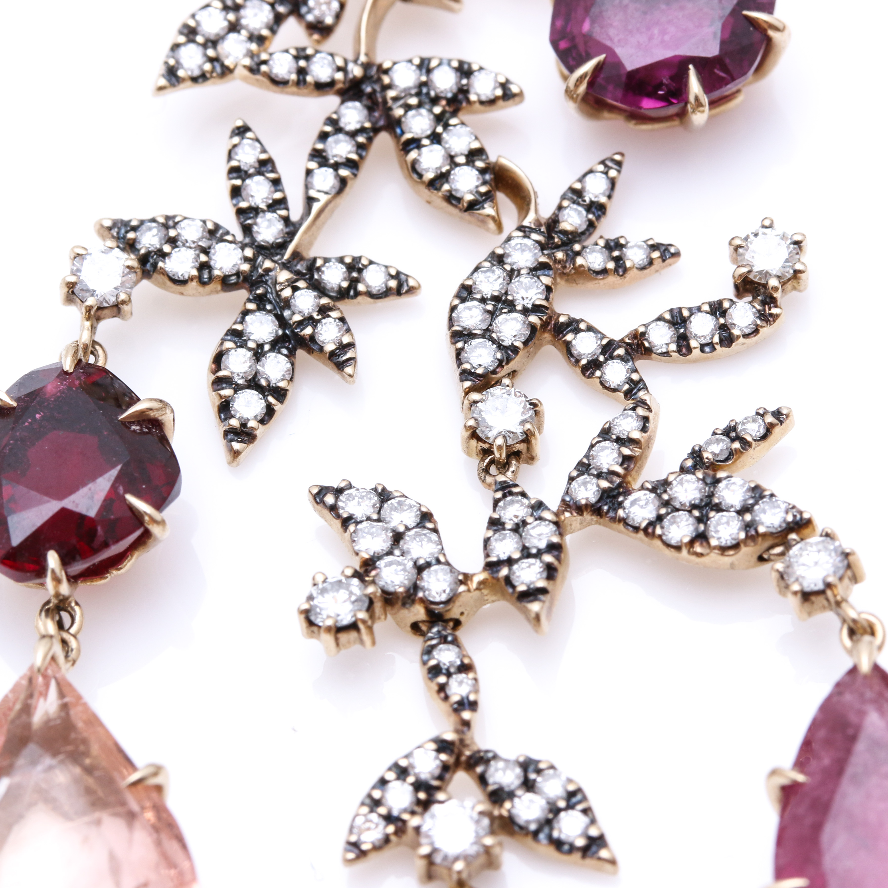 H. Stern 18K Yellow Gold 52.51 CTW Tourmaline and 3.27 CTW Diamond Earrings