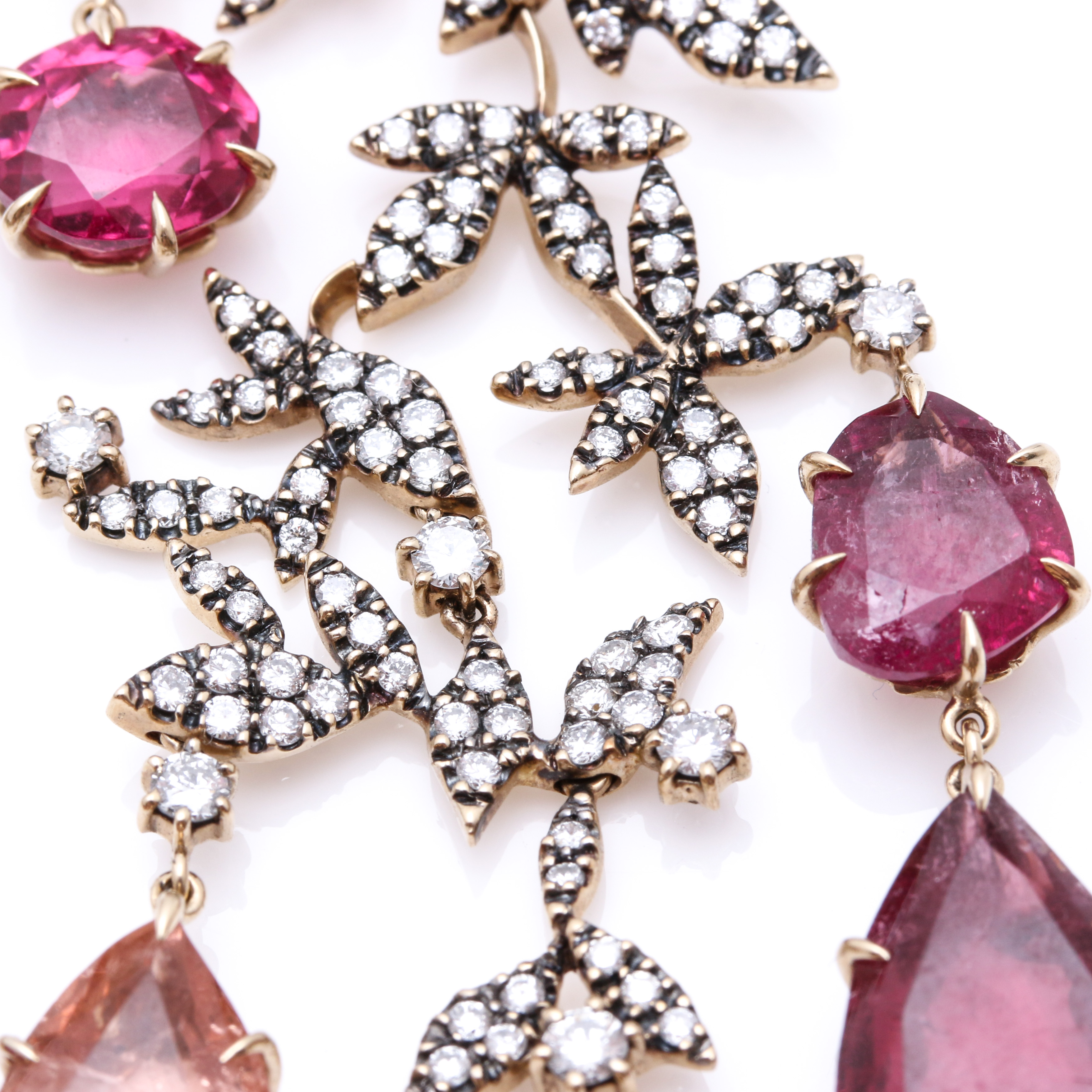 H. Stern 18K Yellow Gold 52.51 CTW Tourmaline and 3.27 CTW Diamond Earrings