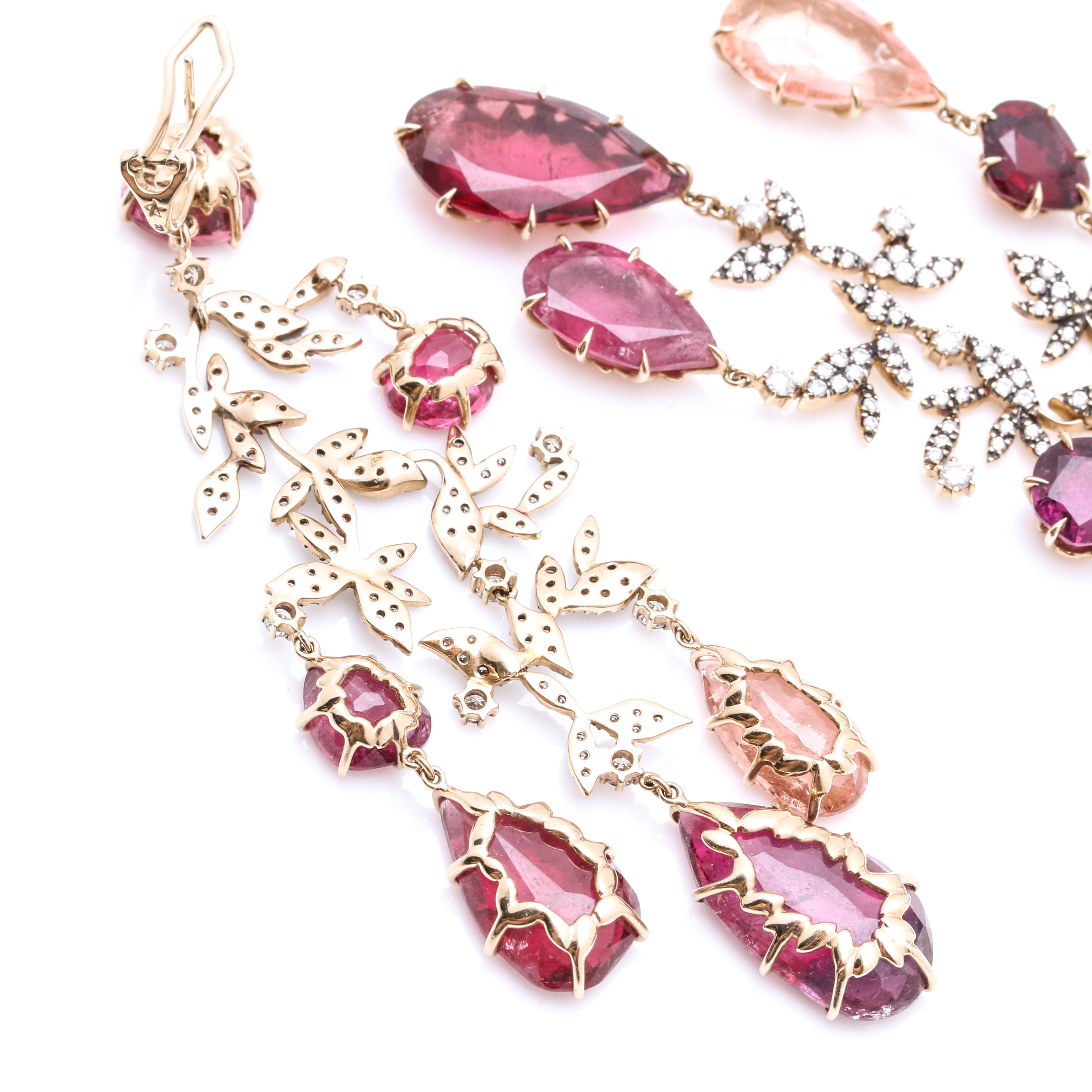 H. Stern 18K Yellow Gold 52.51 CTW Tourmaline and 3.27 CTW Diamond Earrings